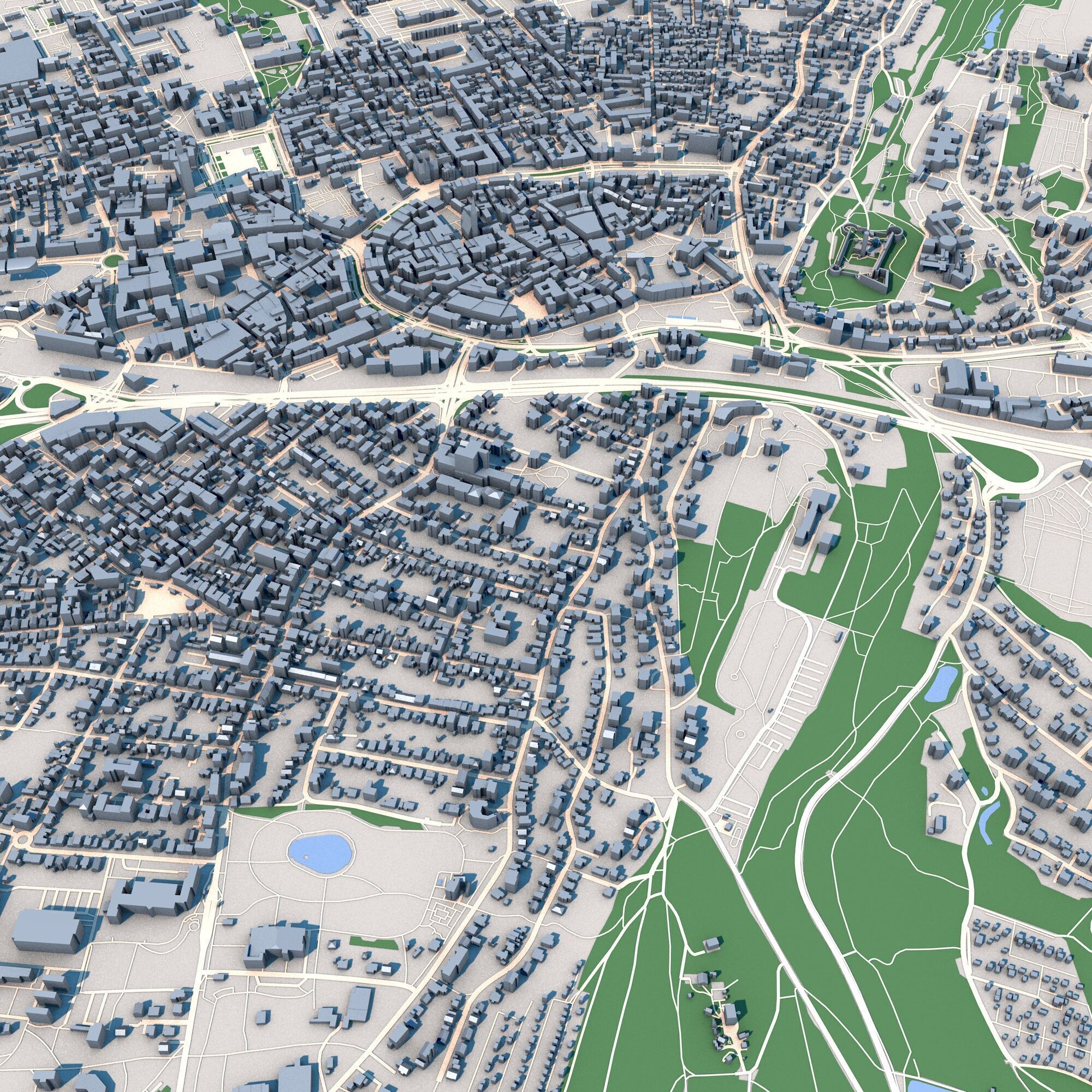 Bielefeld City Germany 3D model_8