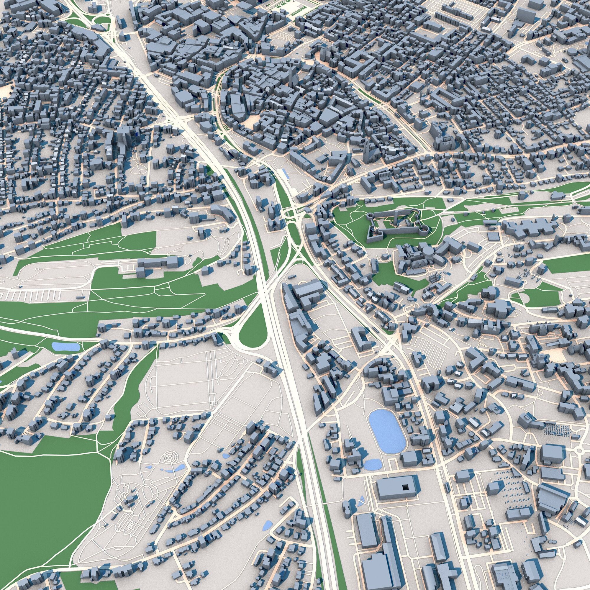 Bielefeld City Germany 3D model_9