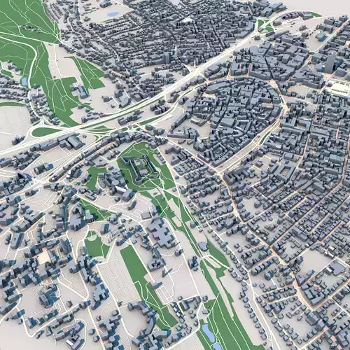 Bielefeld City Germany 3D model