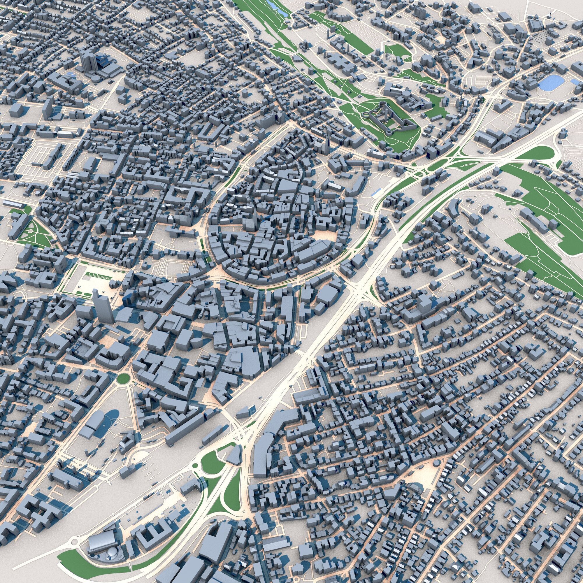 Bielefeld City Germany 3D model_7