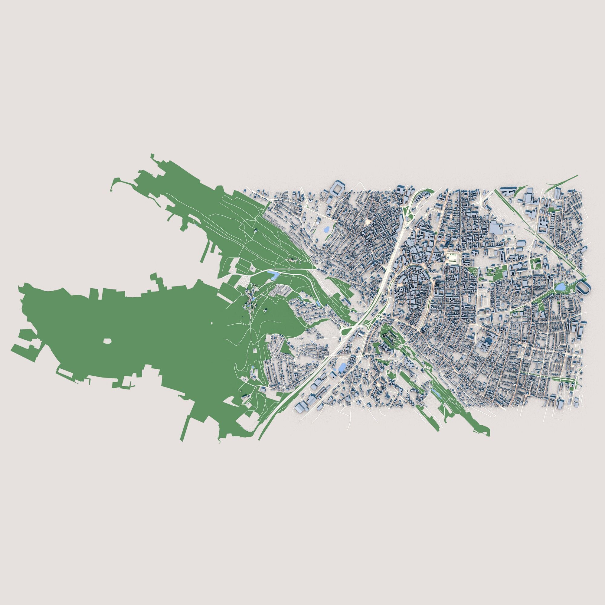 Bielefeld City Germany 3D model_1