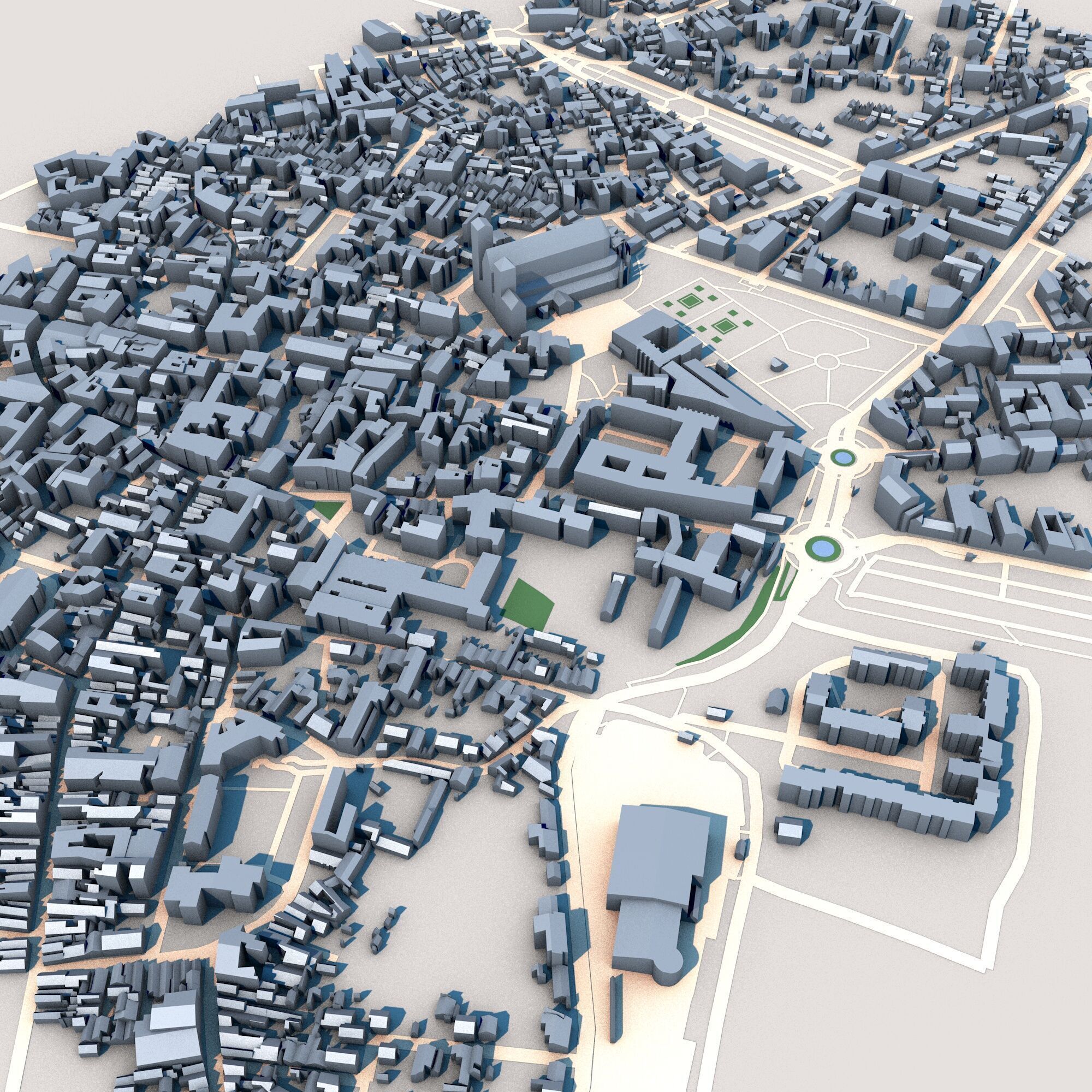 Bourges Cathedral France Low-poly 3D model_7