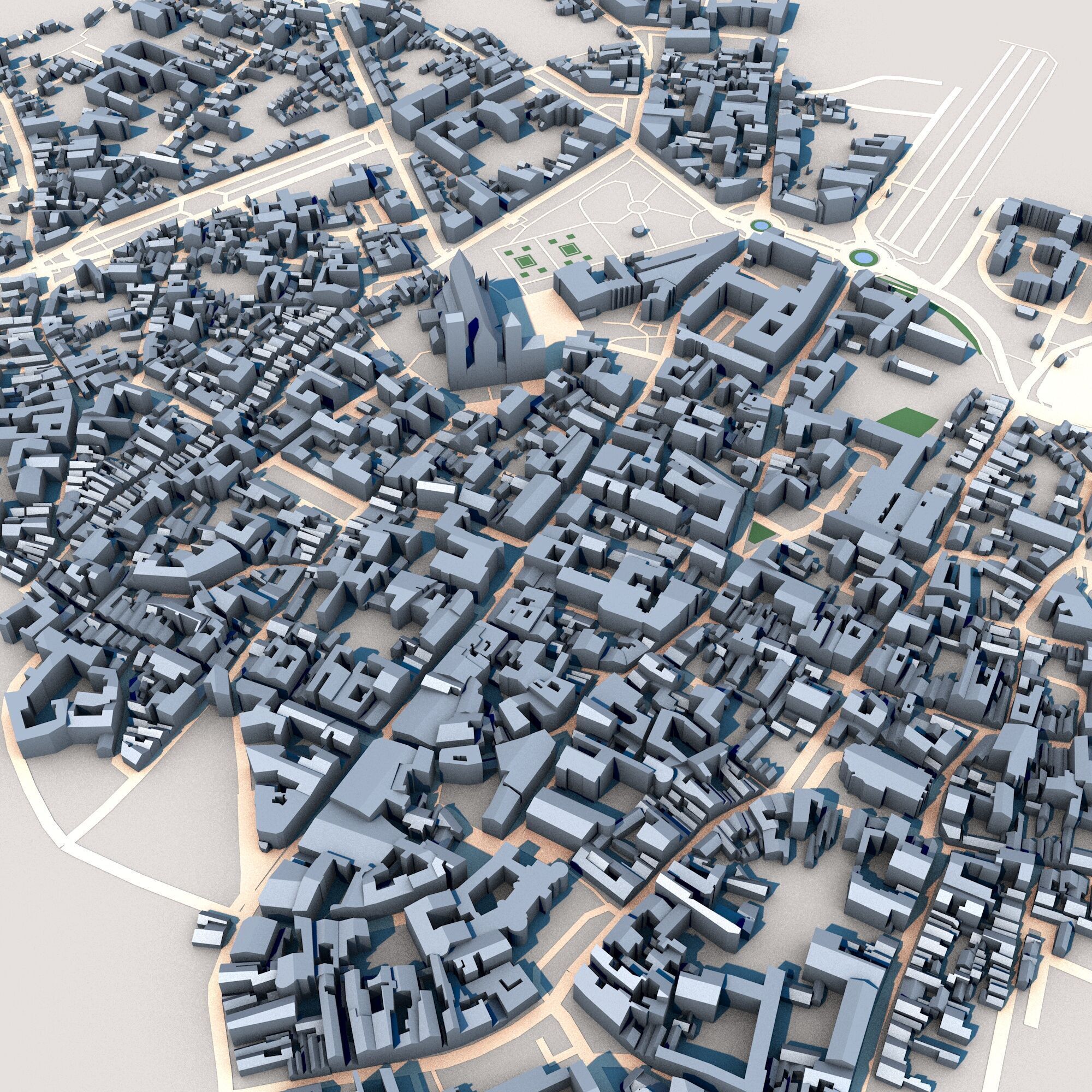 Bourges Cathedral France Low-poly 3D model_6