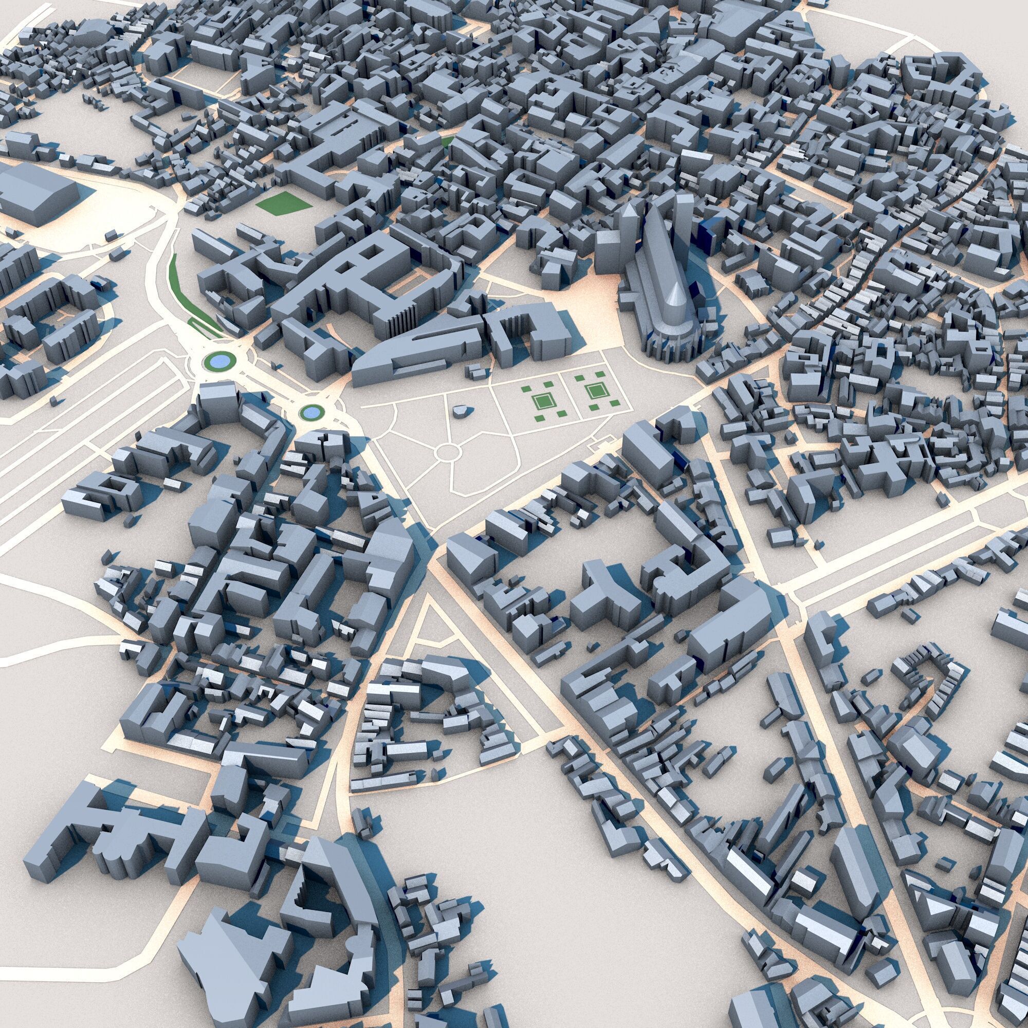 Bourges Cathedral France Low-poly 3D model_3