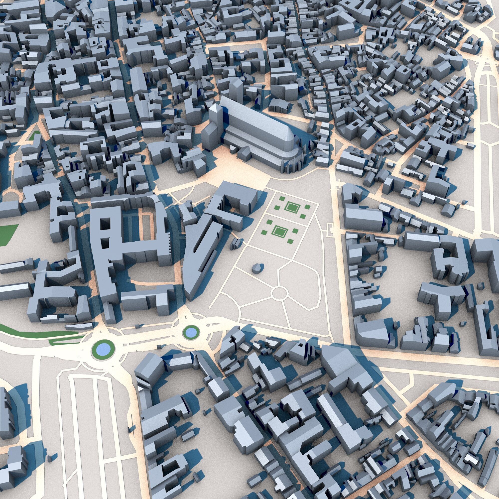 Bourges Cathedral France Low-poly 3D model_8