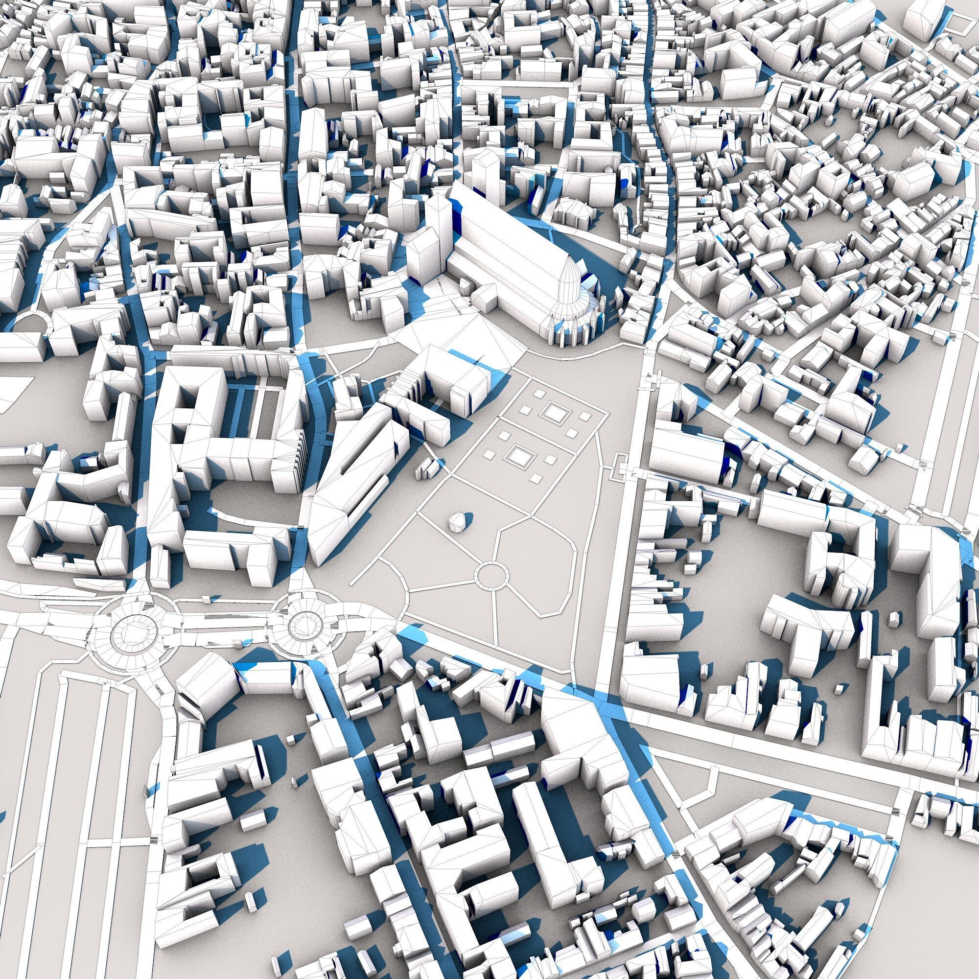 Bourges Cathedral France Low-poly 3D model_9