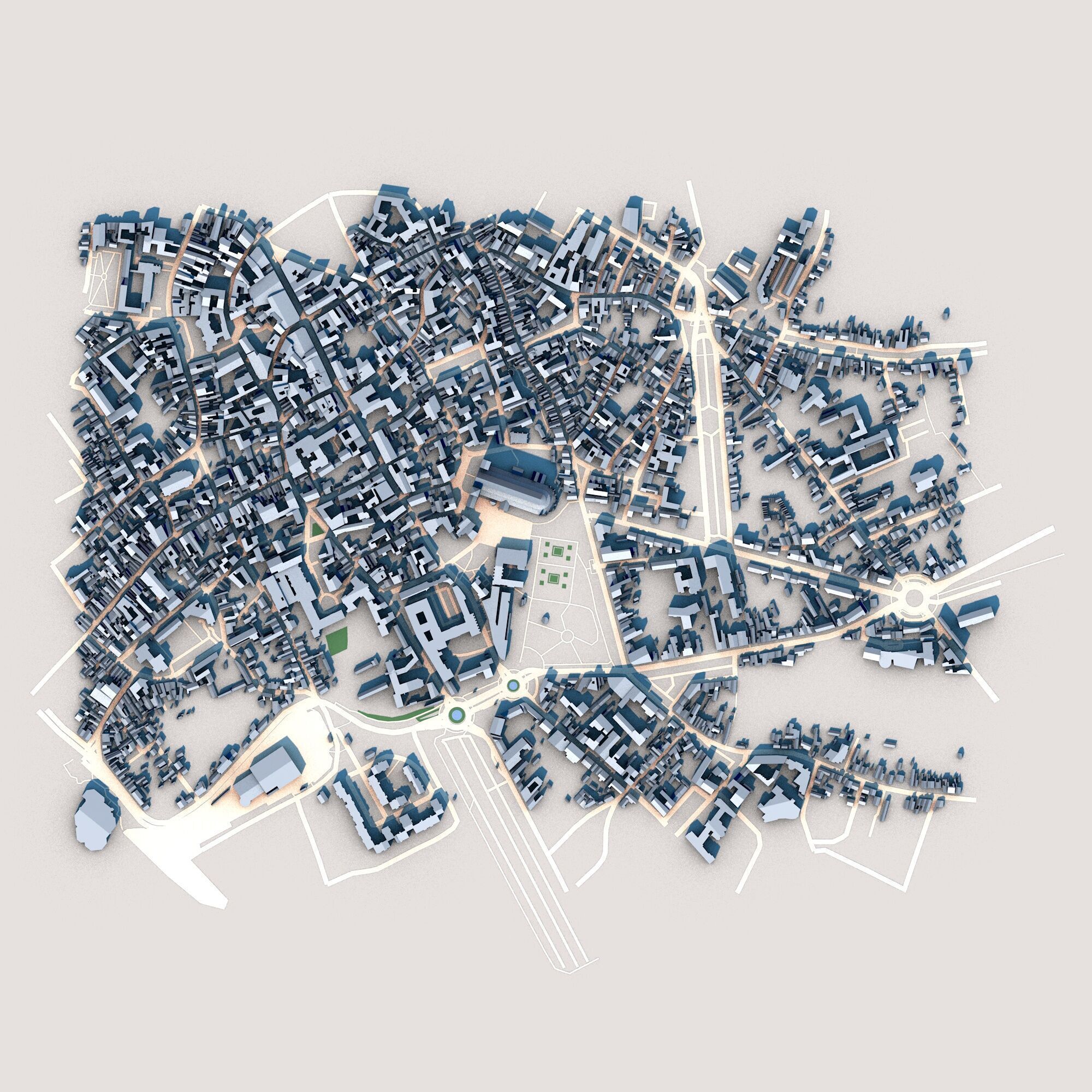 Bourges Cathedral France Low-poly 3D model_1