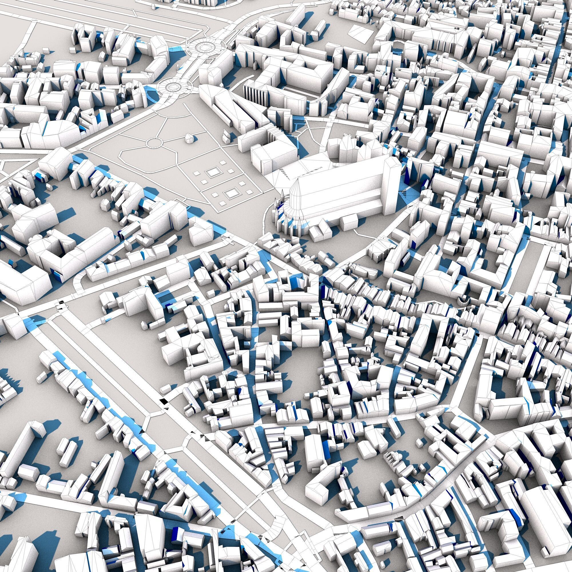 Bourges Cathedral France Low-poly 3D model_10