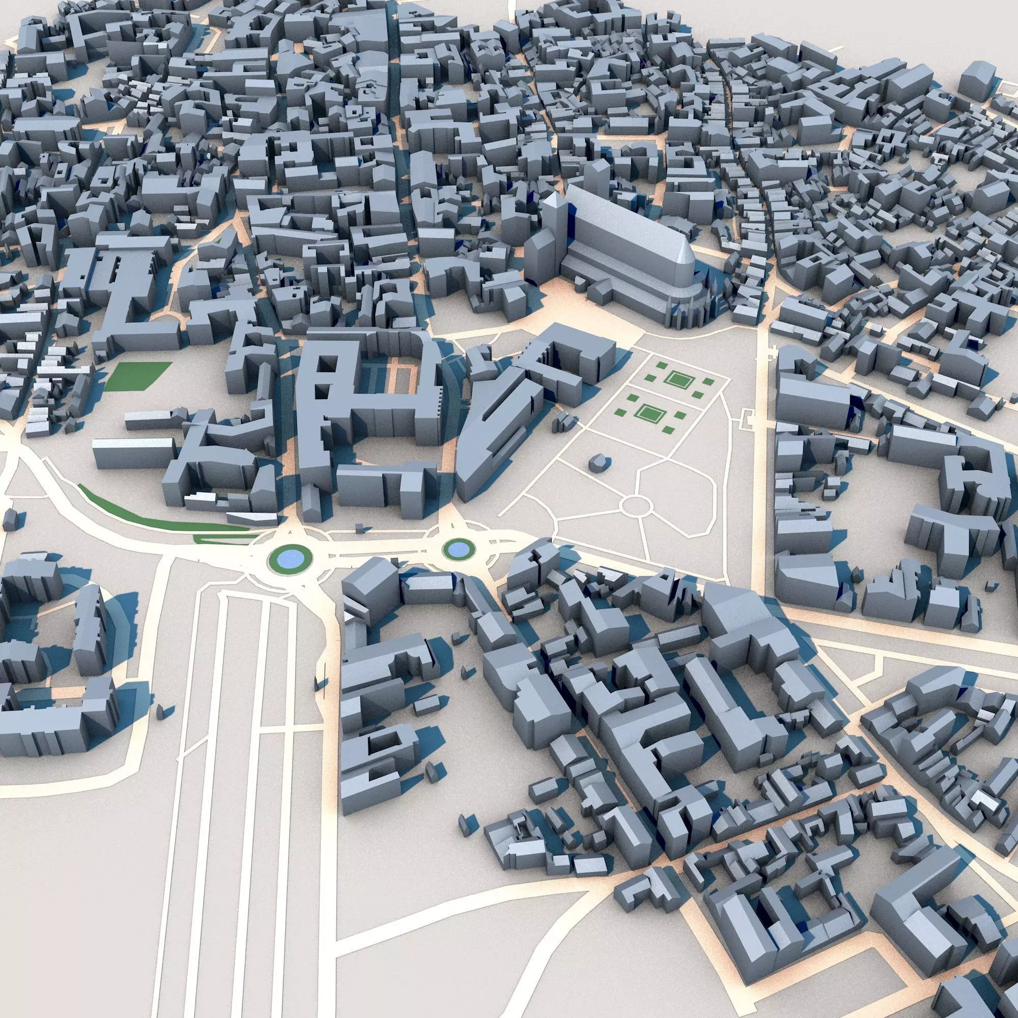 Bourges Cathedral France Low-poly 3D model_0