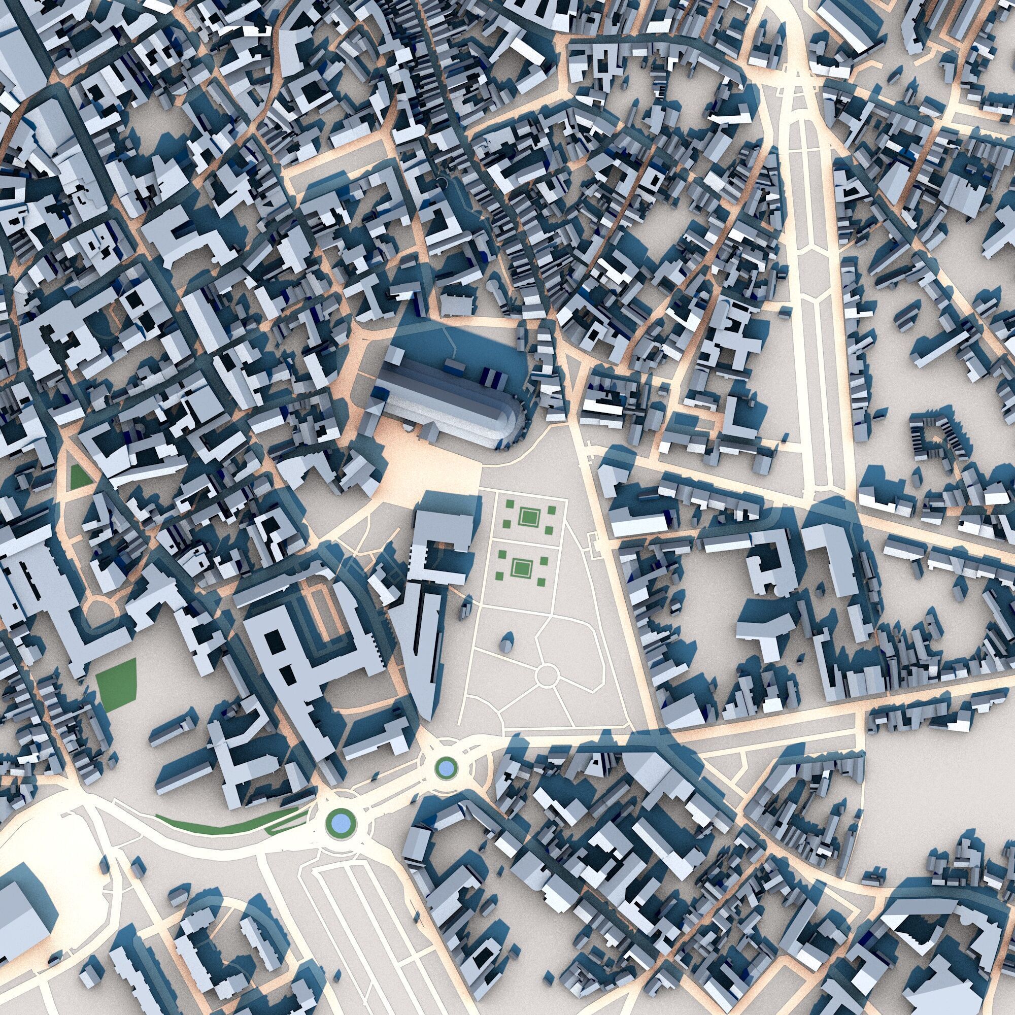 Bourges Cathedral France Low-poly 3D model_2