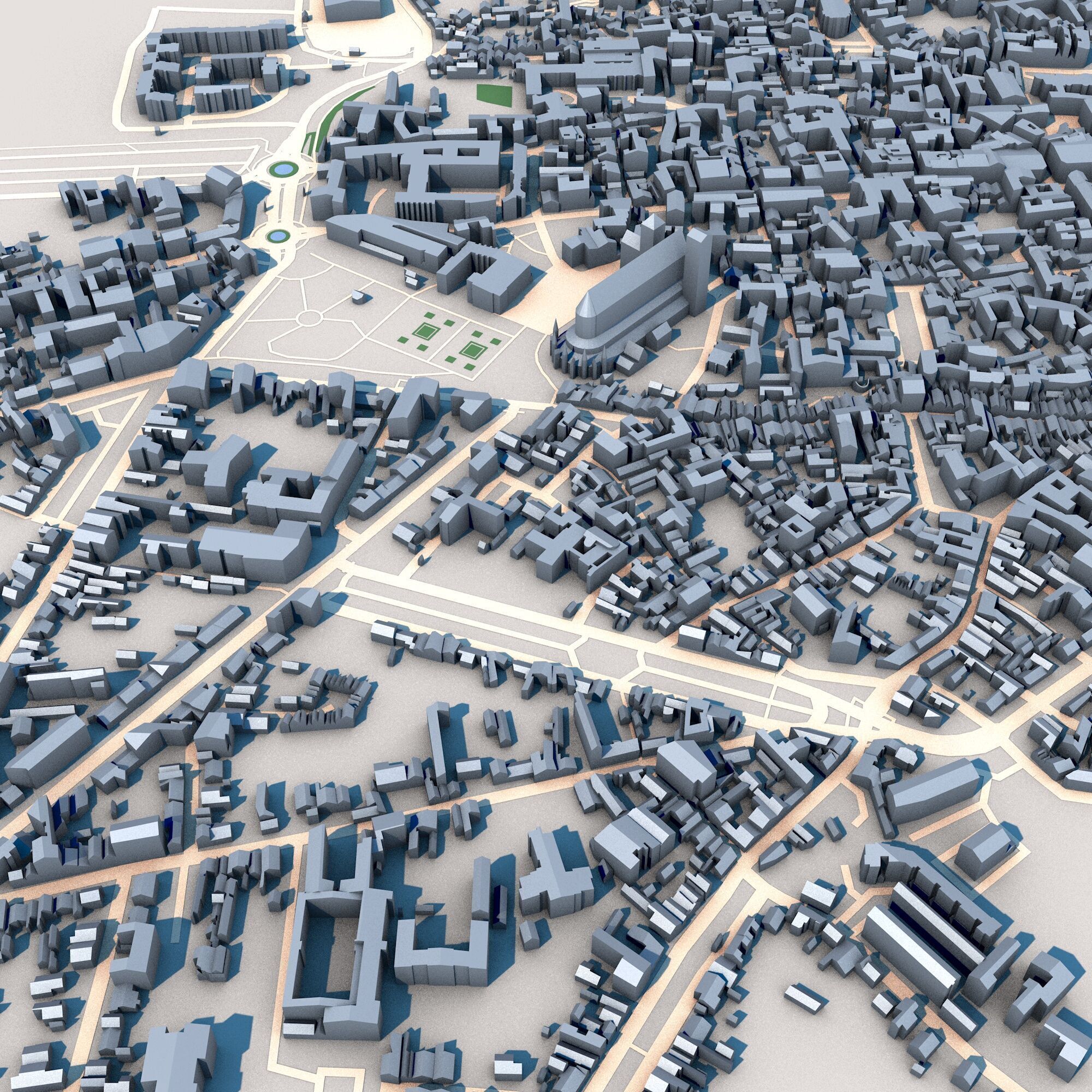 Bourges Cathedral France Low-poly 3D model_4