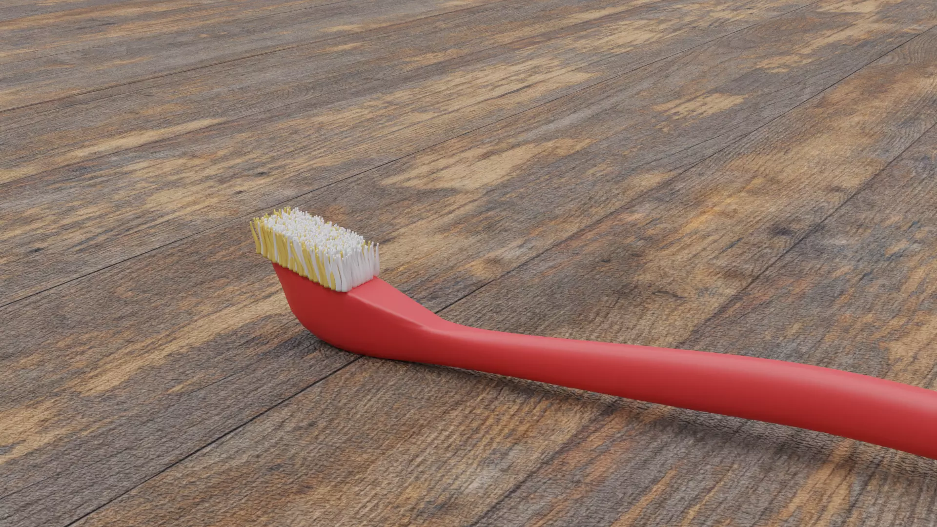 Toothbrush Low-poly 3D model_0
