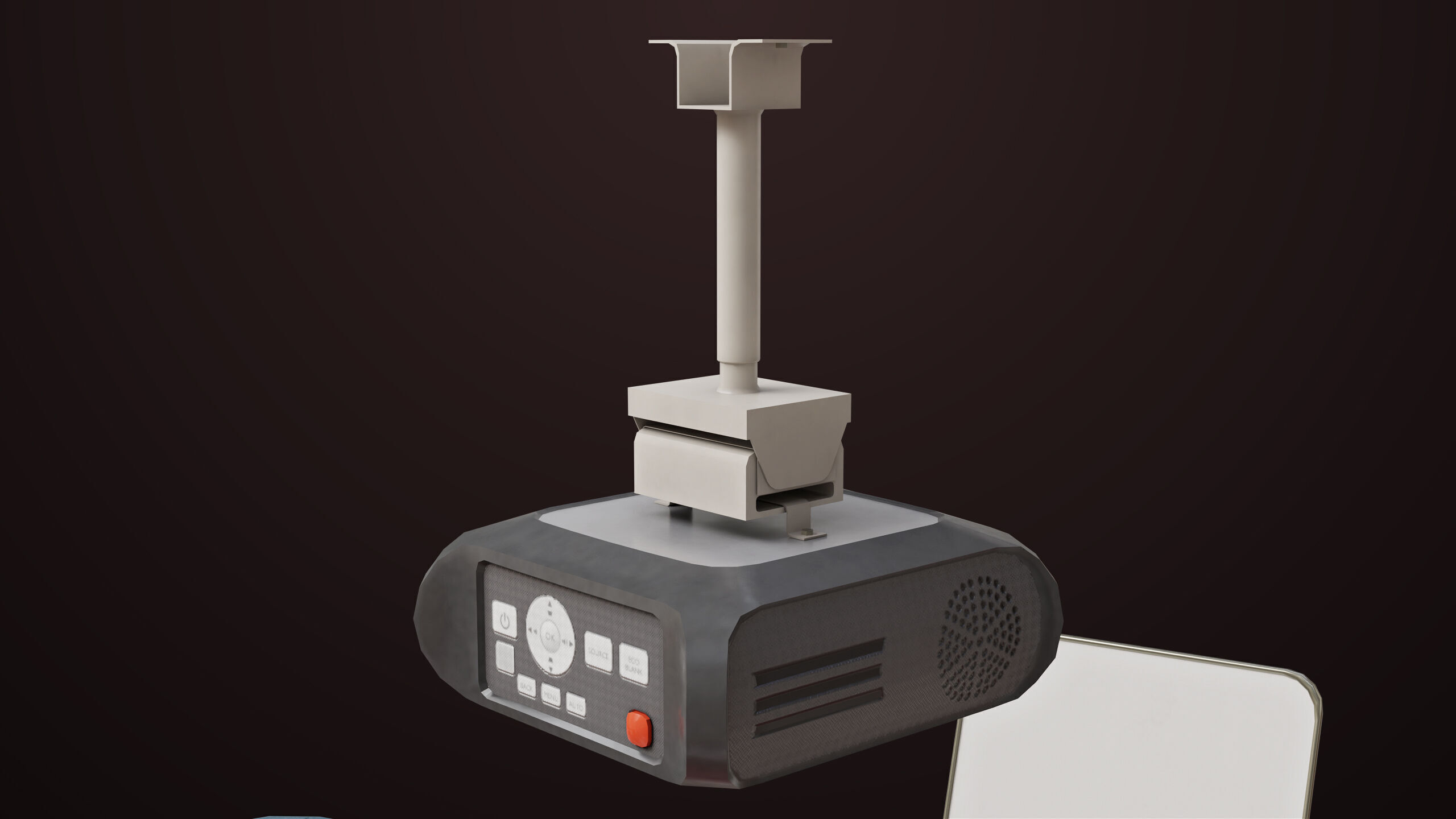 Conference Hall Props Collection Single Mat All PBR Textures Low-poly 3D model_17