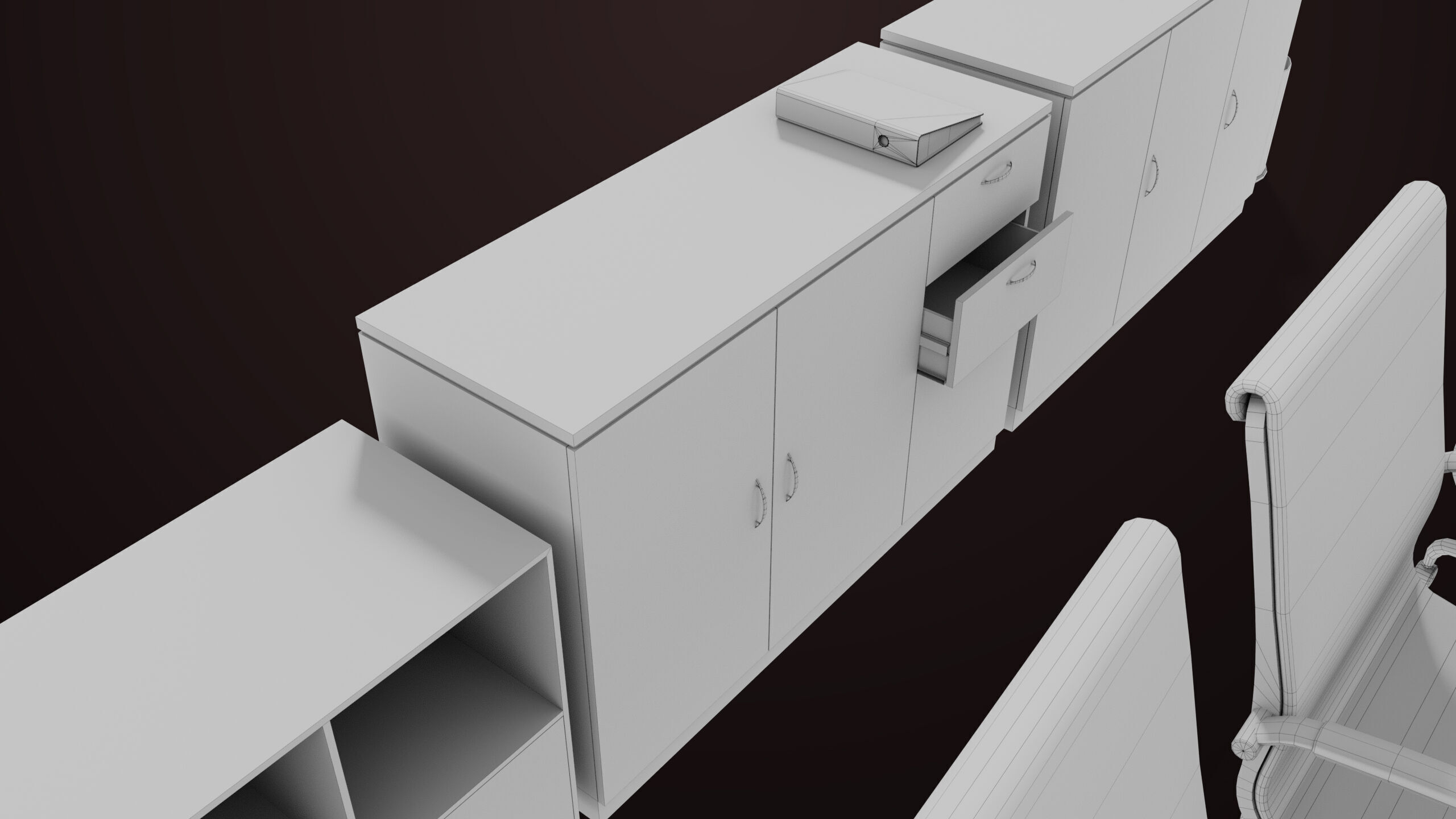 Conference Hall Props Collection Single Mat All PBR Textures Low-poly 3D model_28