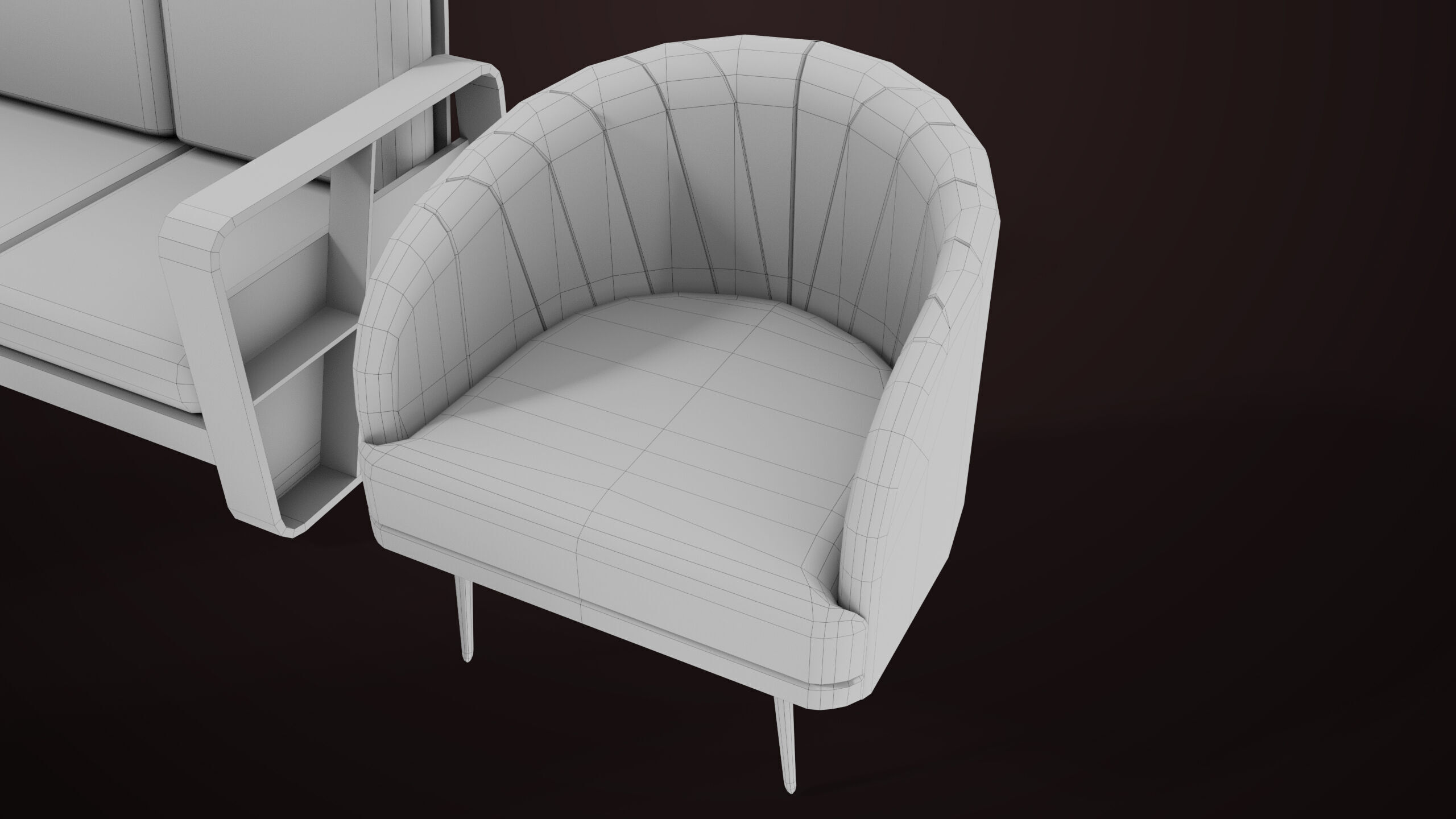 Conference Hall Props Collection Single Mat All PBR Textures Low-poly 3D model_36