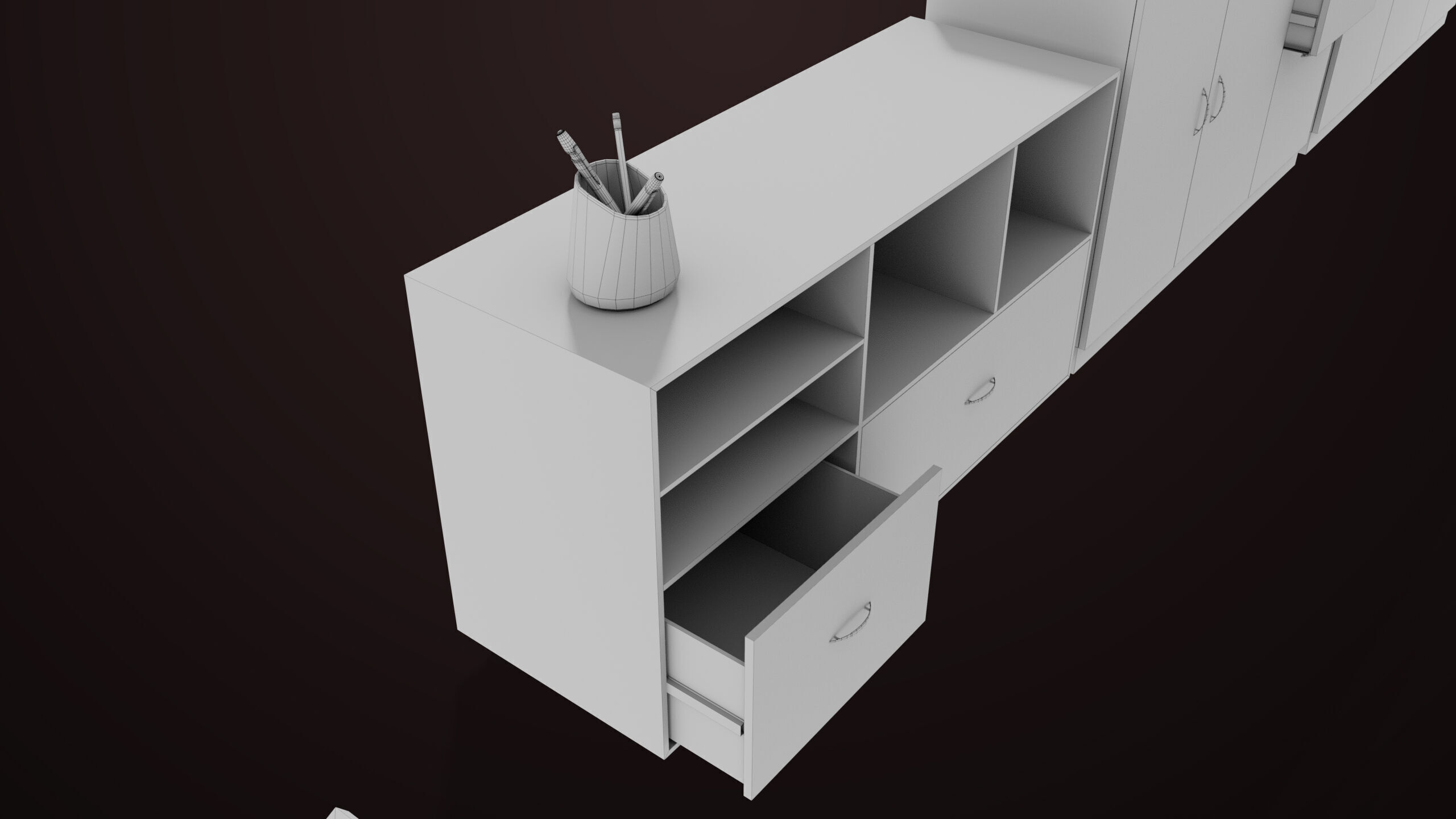 Conference Hall Props Collection Single Mat All PBR Textures Low-poly 3D model_27