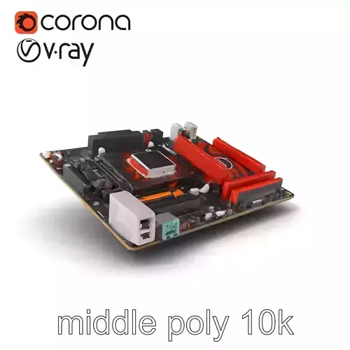 ATX Motherboard Multimedia Enhancements model pack Low-poly 3D model