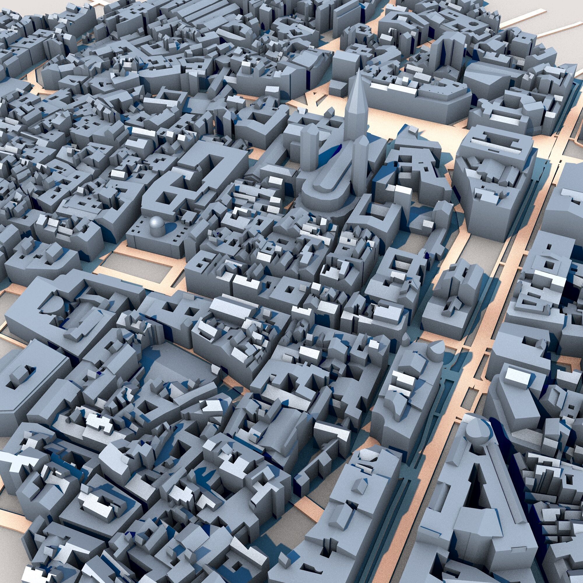 Cathedral in Barcelona Spain 3D model_3