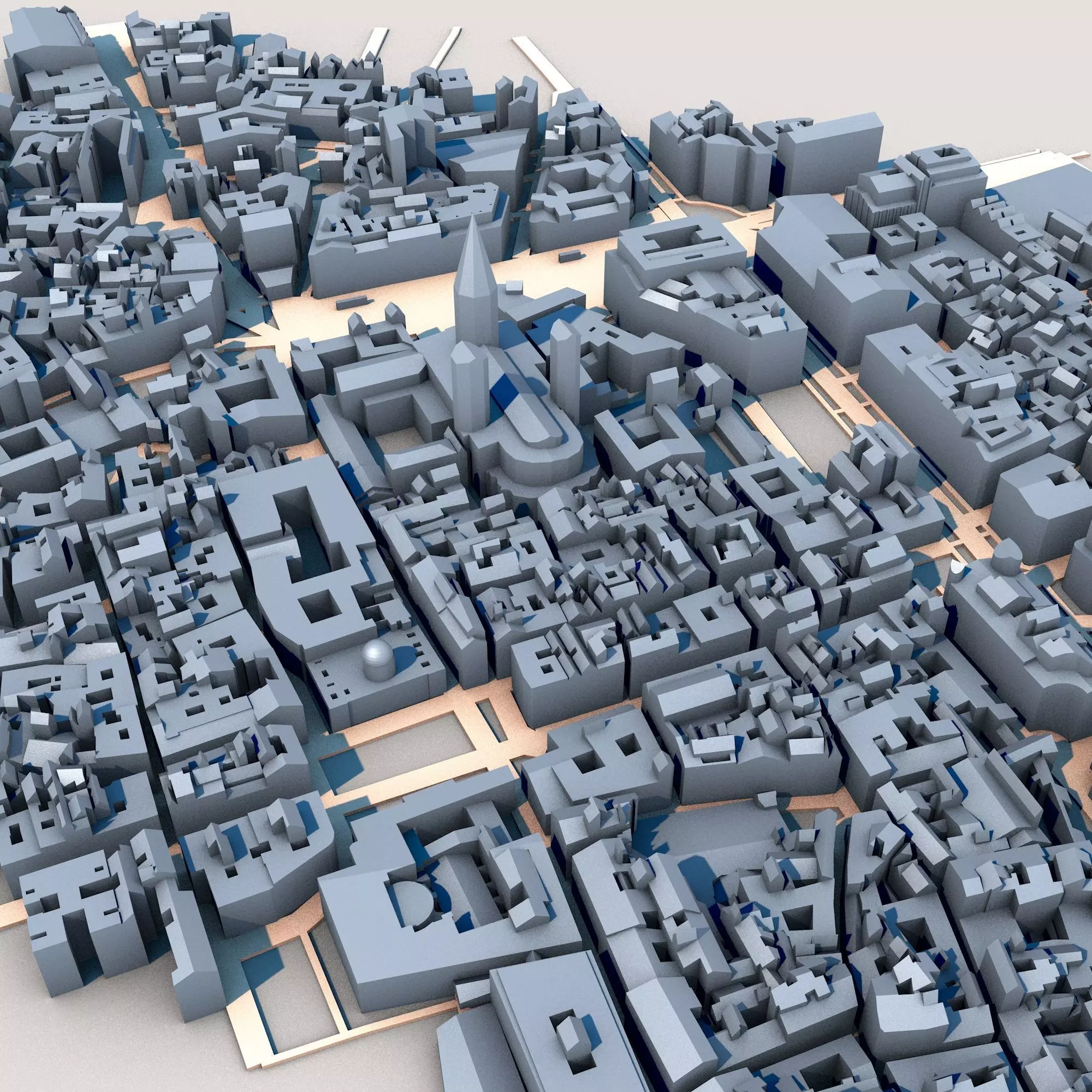 Cathedral in Barcelona Spain 3D model_0