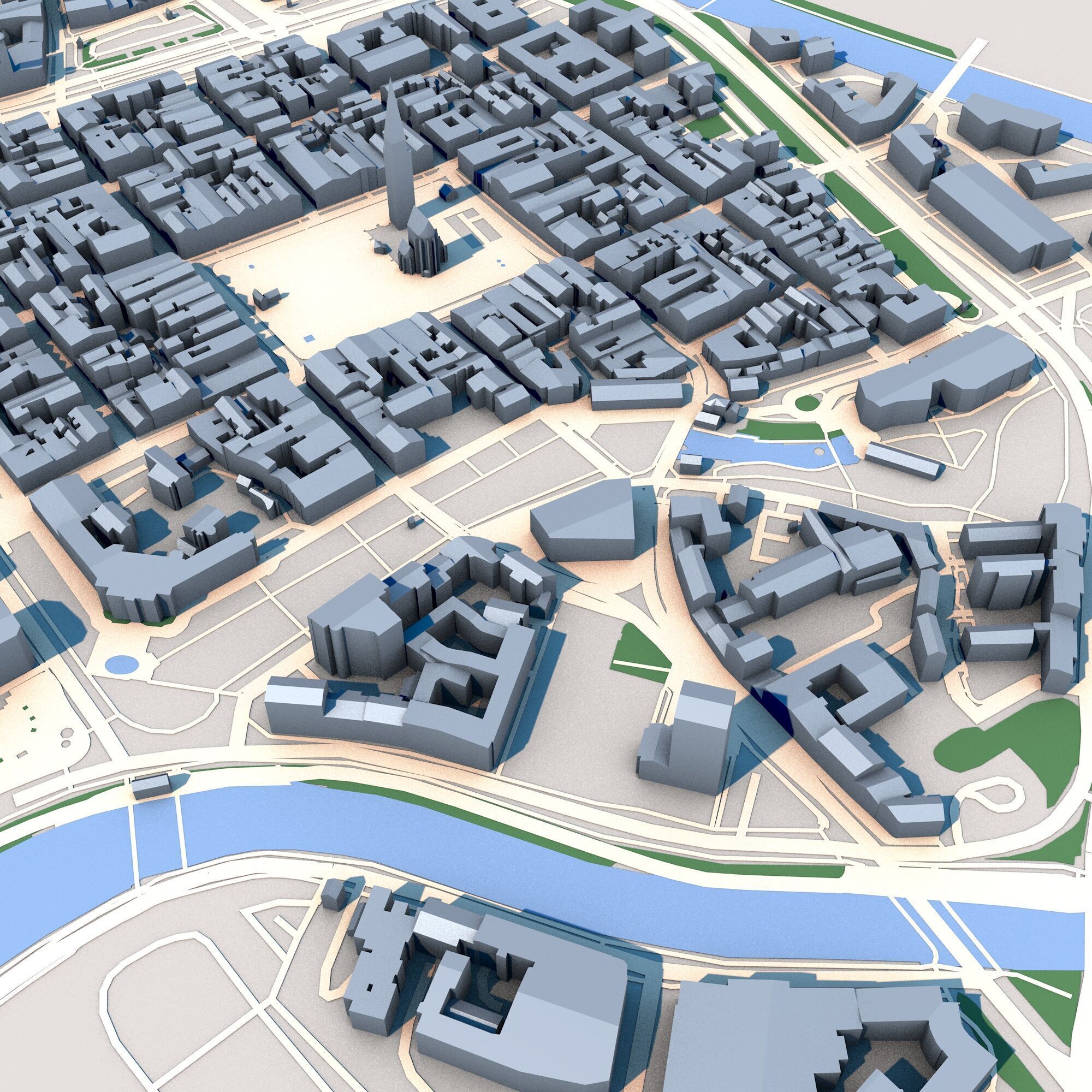 Cathedral of St Bartholomew Pilsen Czechia 3D model_4