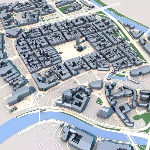 Cathedral of St Bartholomew Pilsen Czechia 3D model