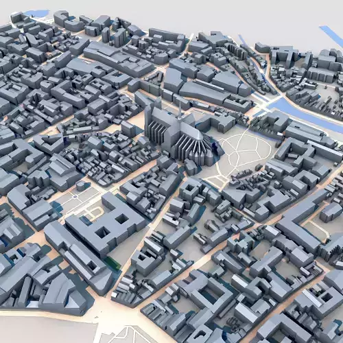Cathedrale Notre-Dame dAmiens France 3D model