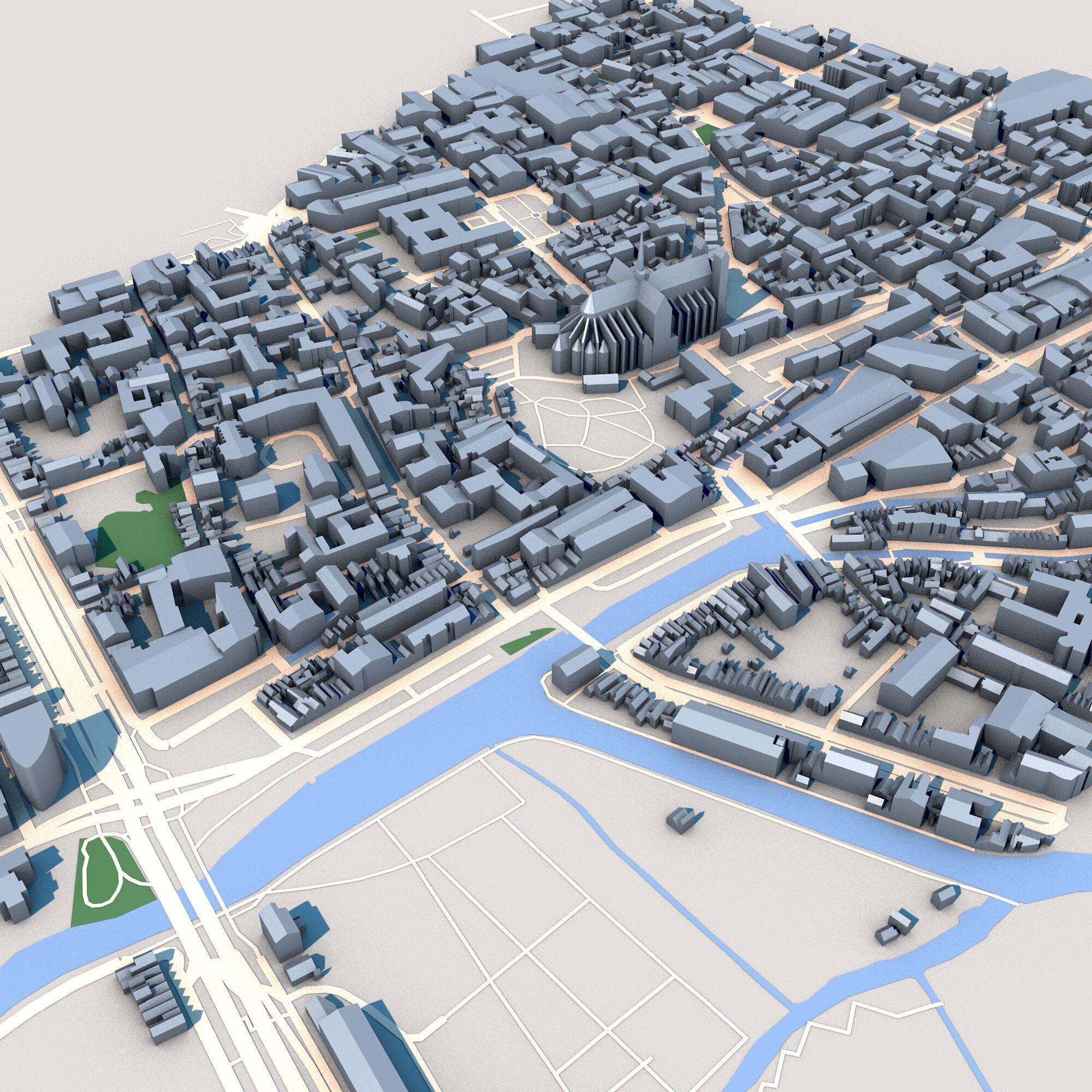 Cathedrale Notre-Dame dAmiens France 3D model_4