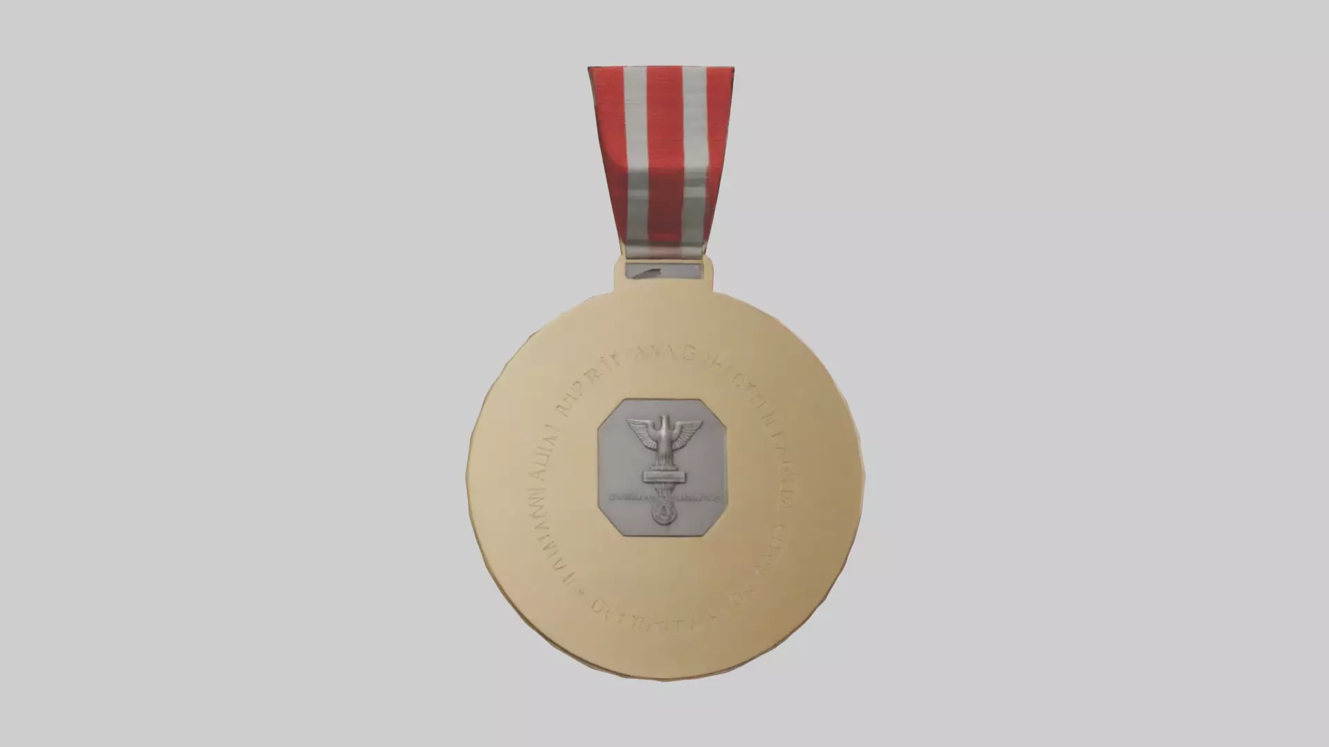 Humanitarian Medal model Low-poly 3D model_0