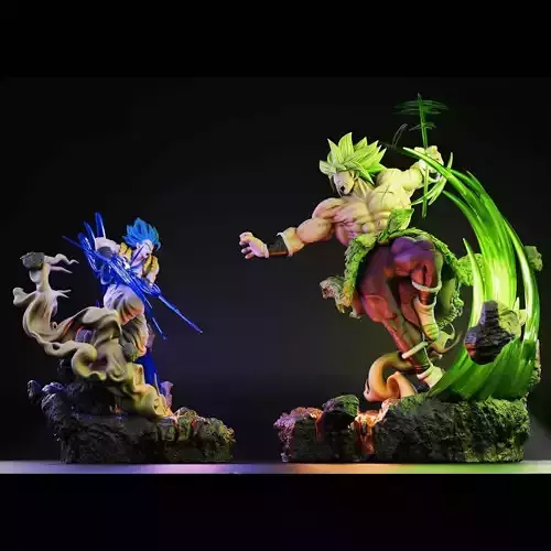 Gogeta VS Broly Diorama 3D print model 3D print model
