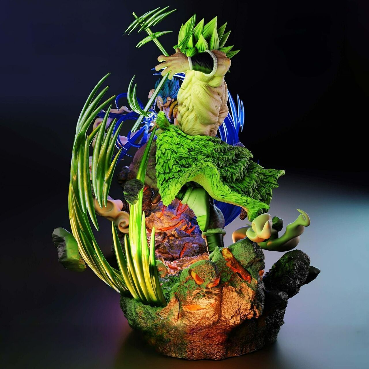 Gogeta VS Broly Diorama 3D print model 3D print model_3