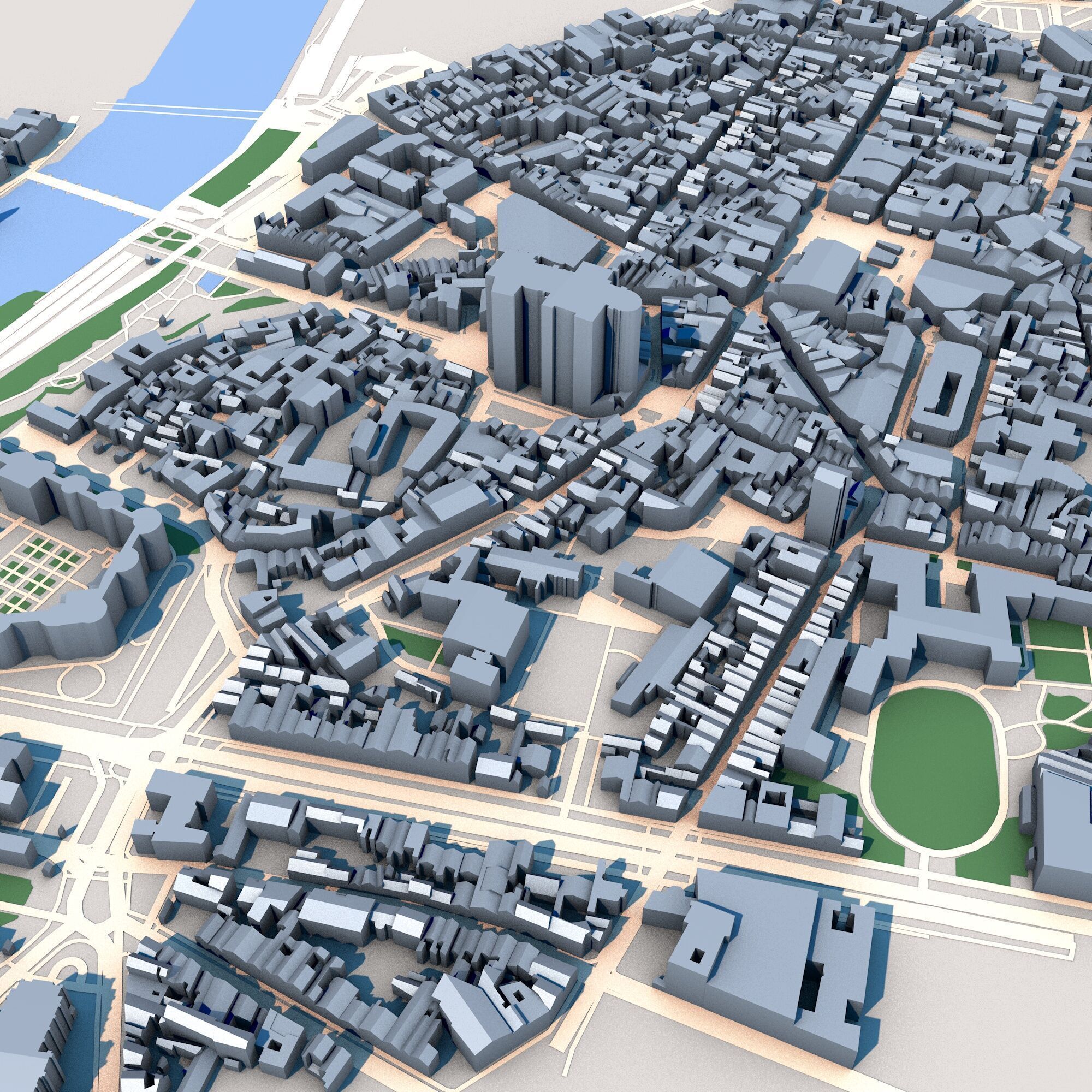 Cathedrale Saint-Maurice dAngers France 3D model_3