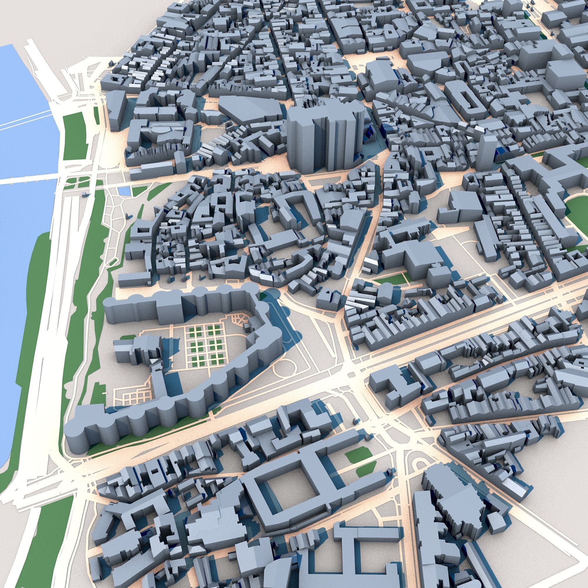 Cathedrale Saint-Maurice dAngers France 3D model_4