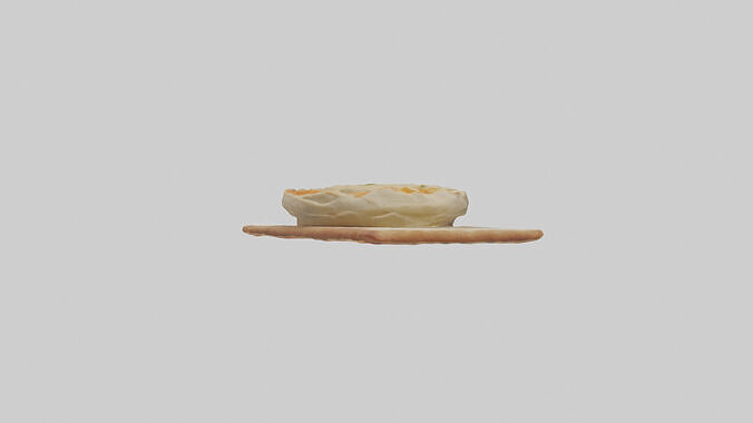Hummus with pita bread model Low-poly 3D model 3