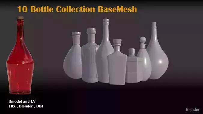 10 Bottle Base Mesh Collection