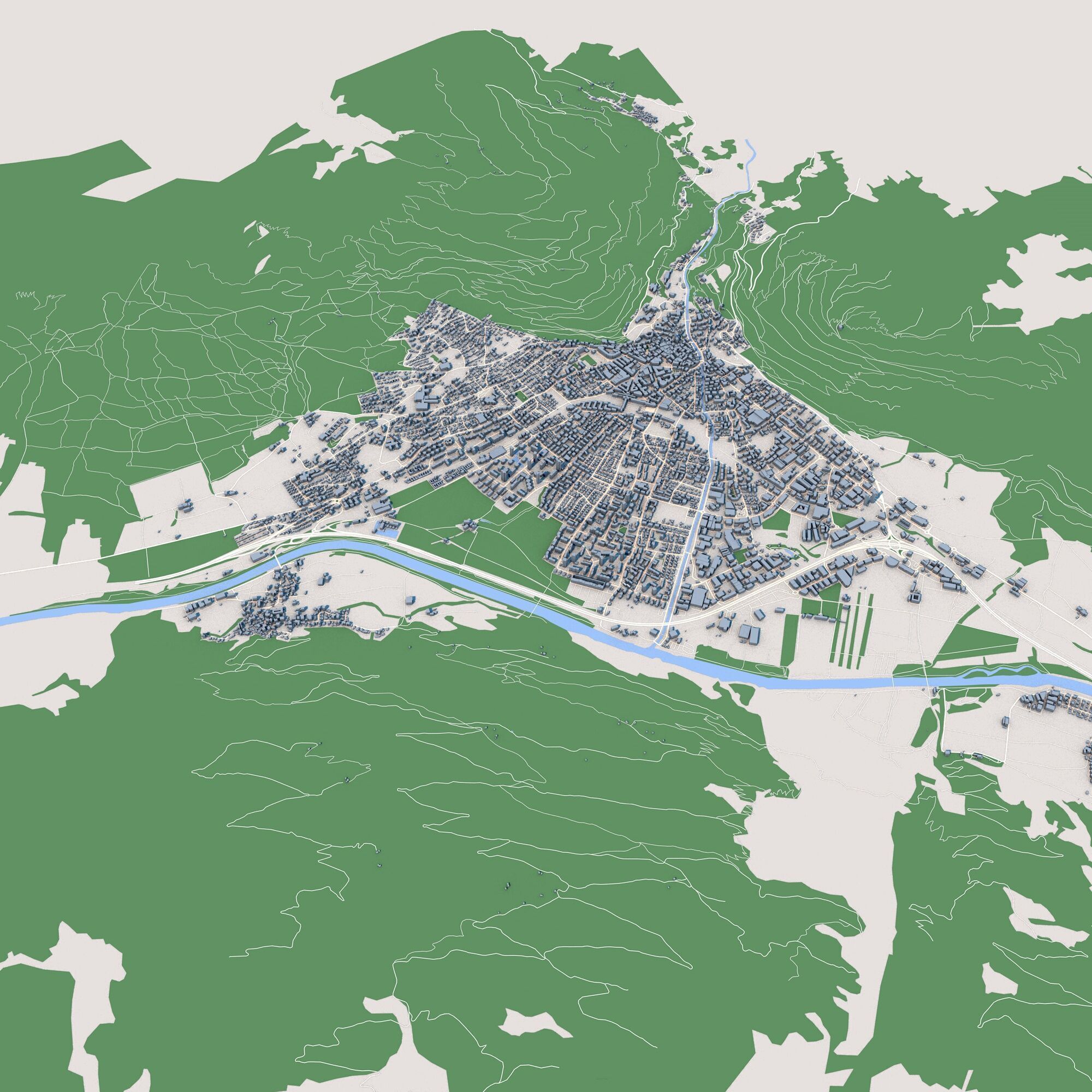 Chur City Switzerland 3D model_8