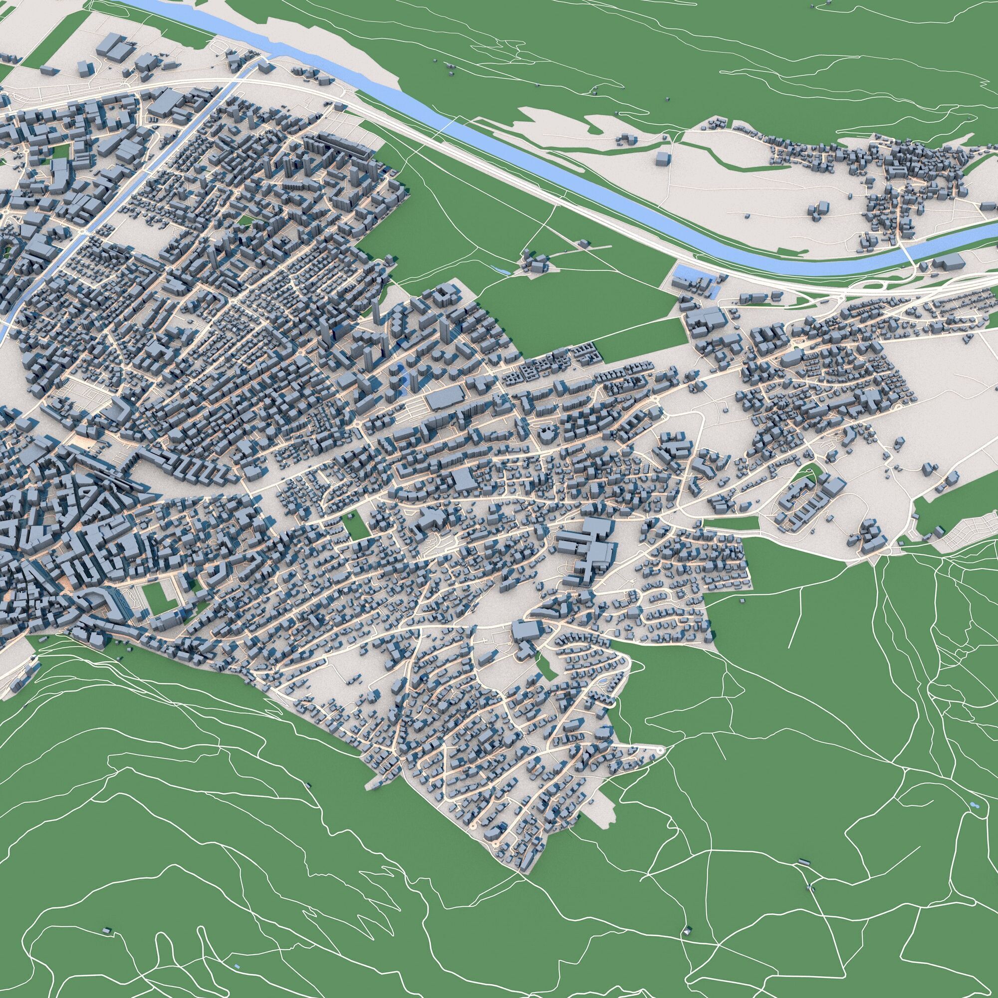 Chur City Switzerland 3D model_5