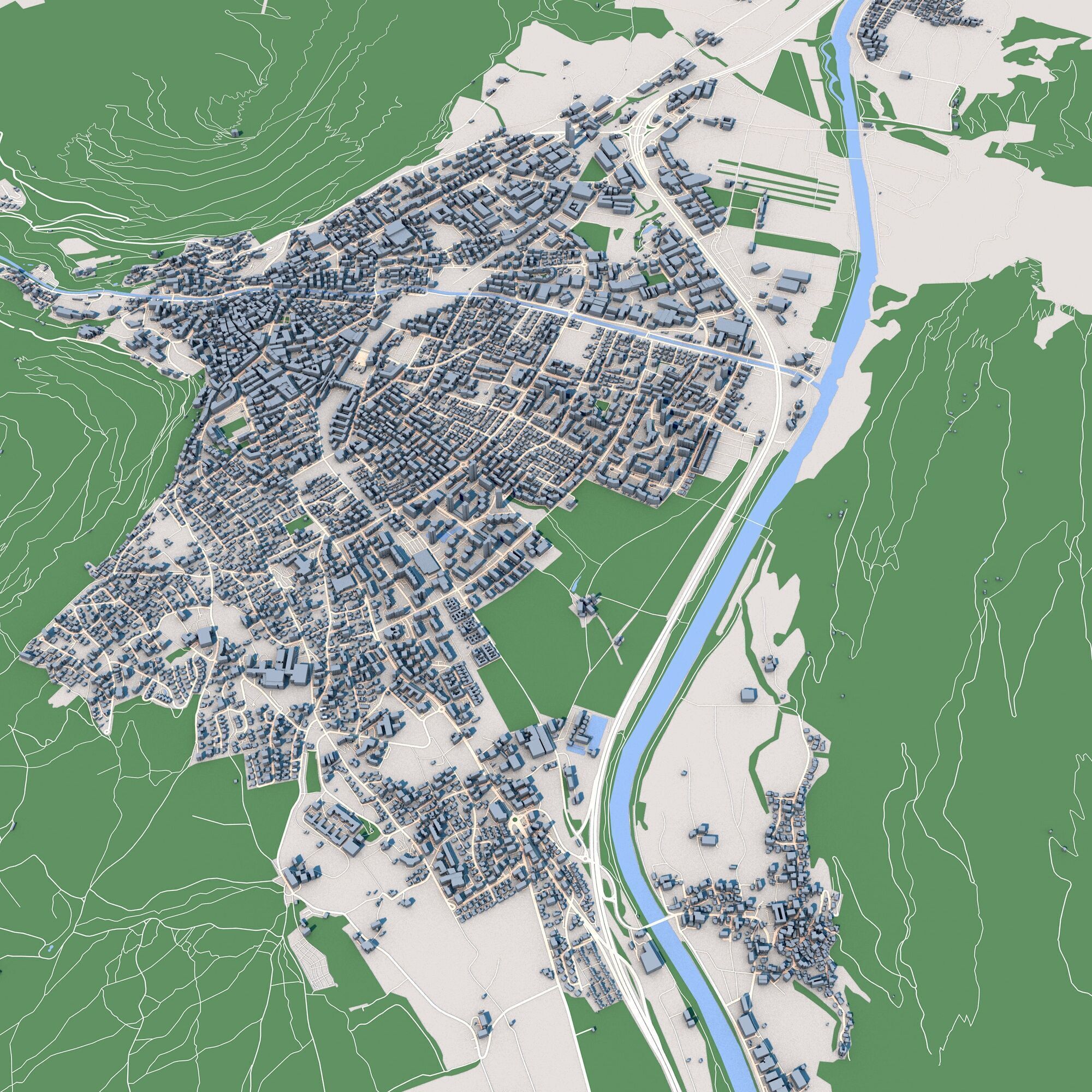 Chur City Switzerland 3D model_6