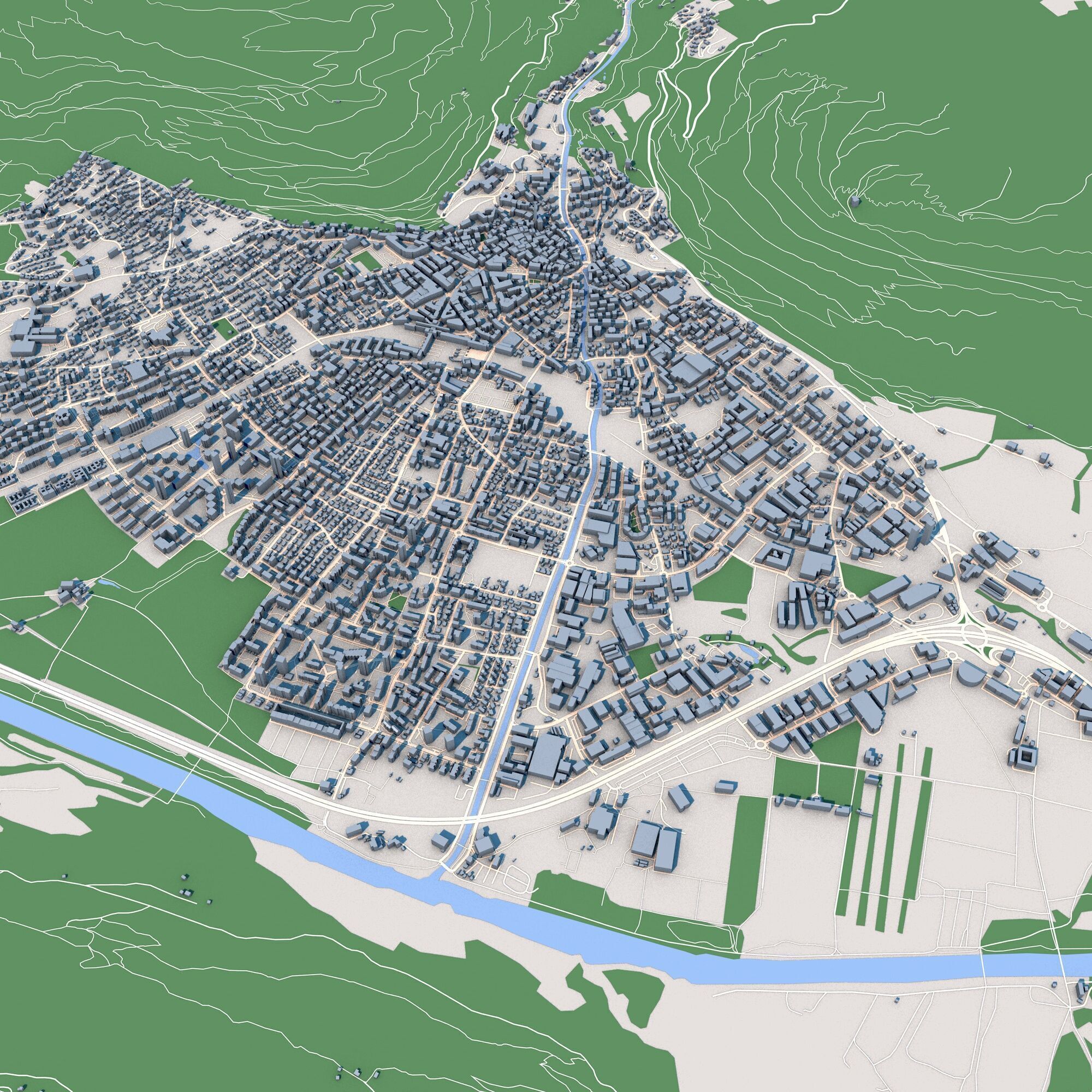 Chur City Switzerland 3D model_7