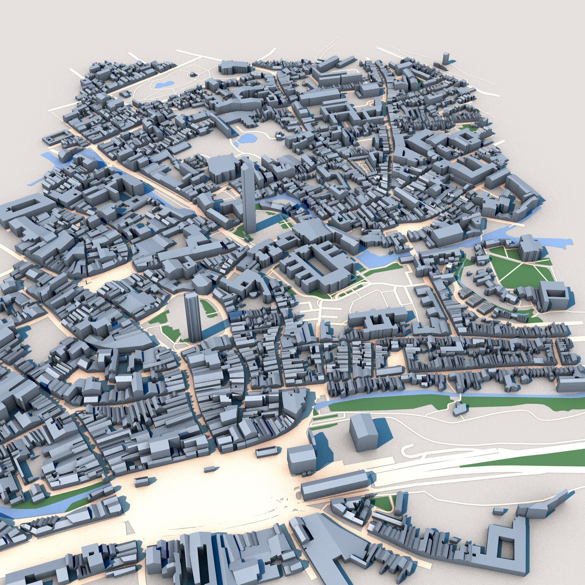 Church of Our Lady Bruges Belgium Low-poly 3D model_7