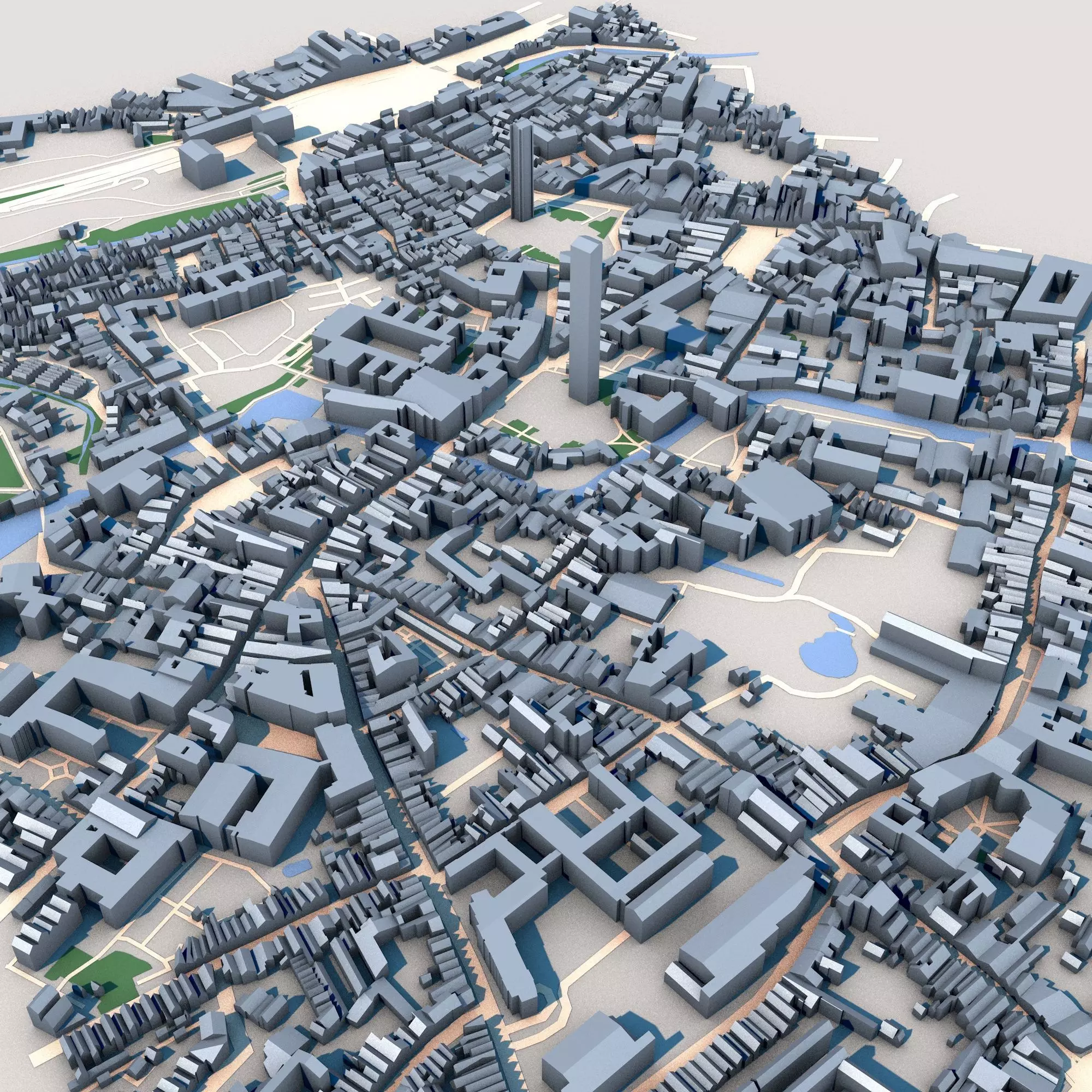 Church of Our Lady Bruges Belgium Low-poly 3D model_0