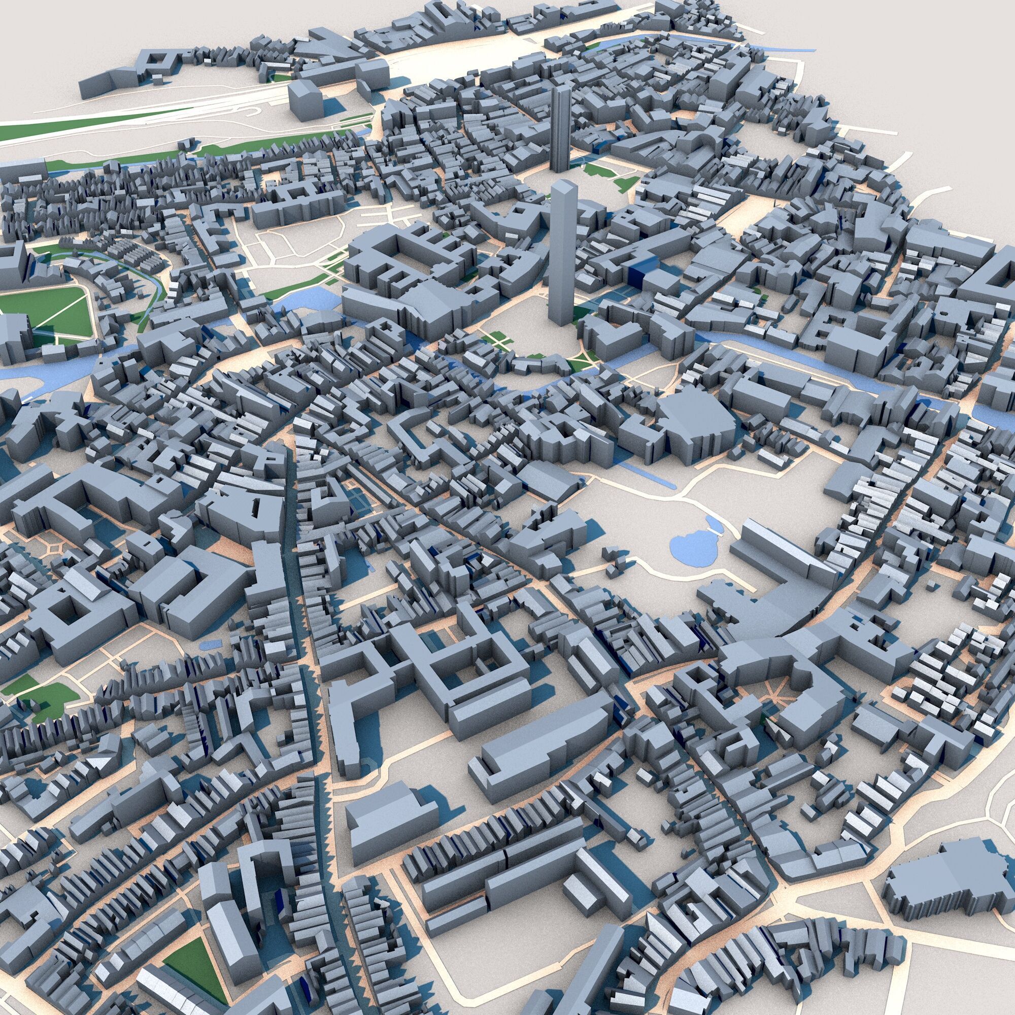 Church of Our Lady Bruges Belgium Low-poly 3D model_3