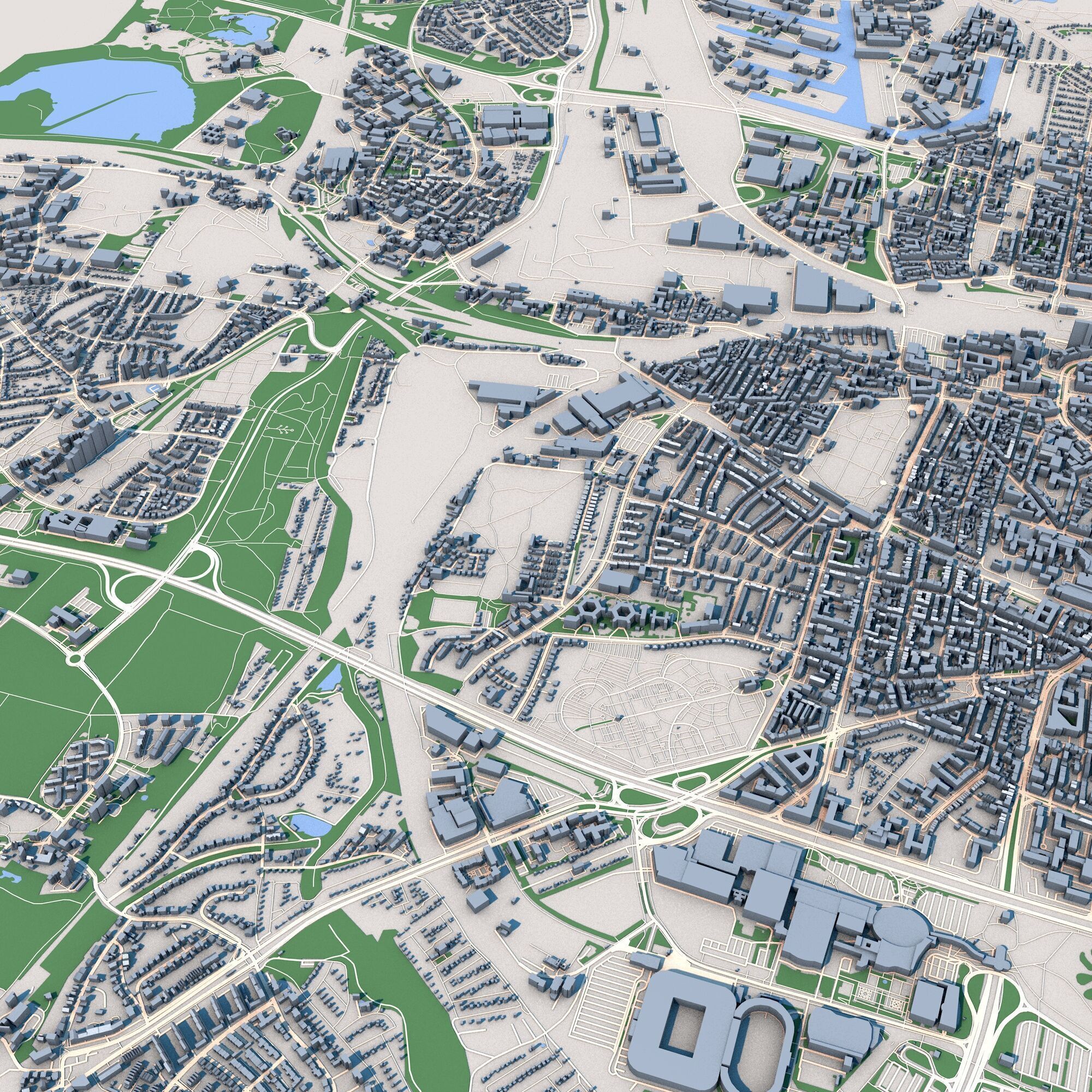 Dortmund City Germany 3D model_4