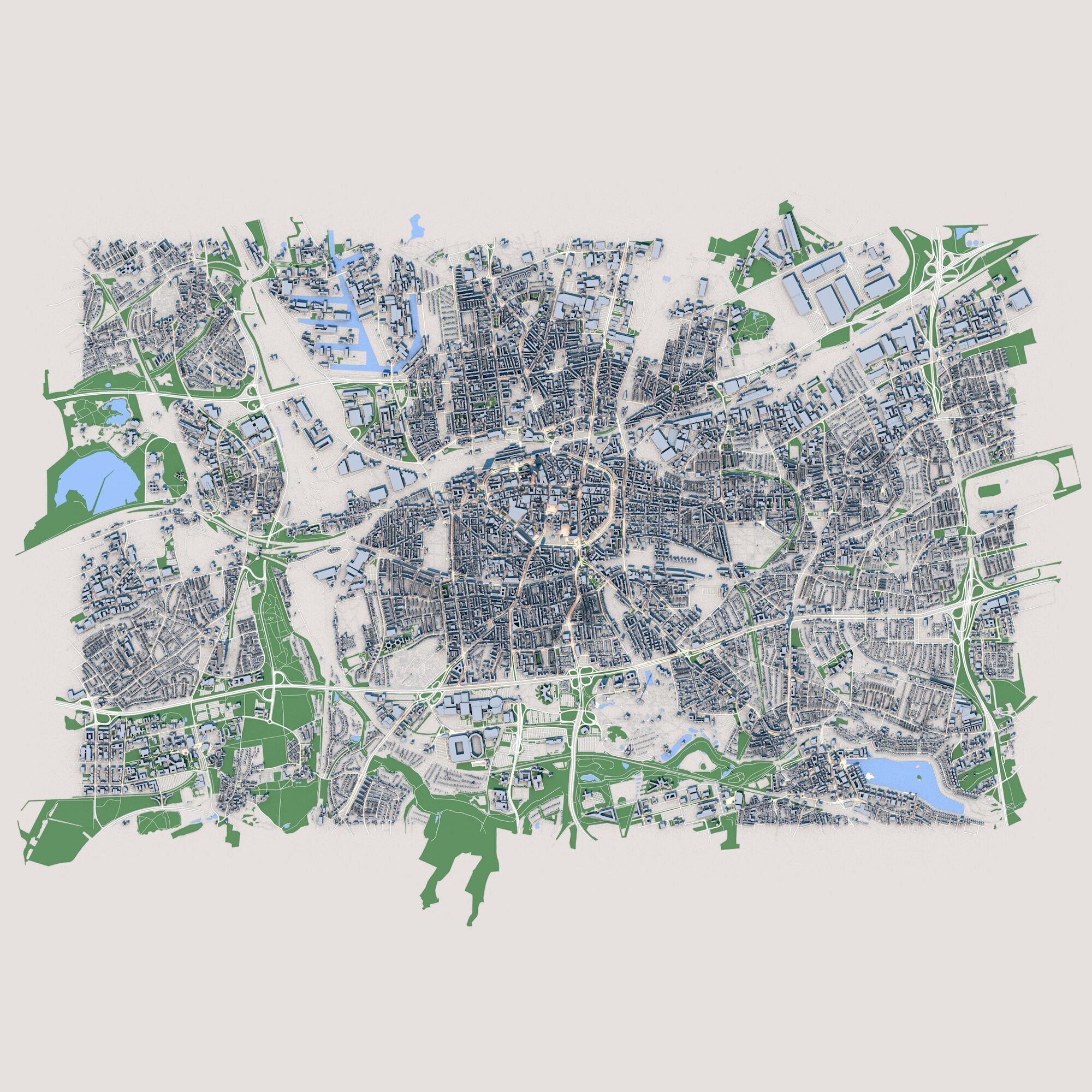 Dortmund City Germany 3D model_1