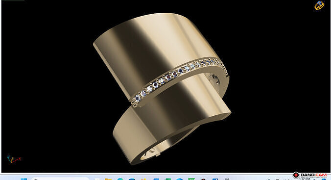 Goldsmith Rad Jewelry Ring Model - Aghjib 3D model