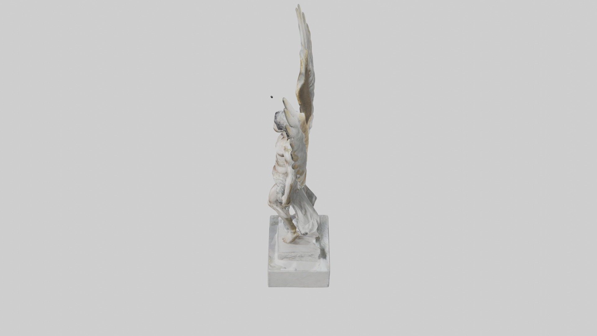 Icarus statue model Low-poly 3D model_17