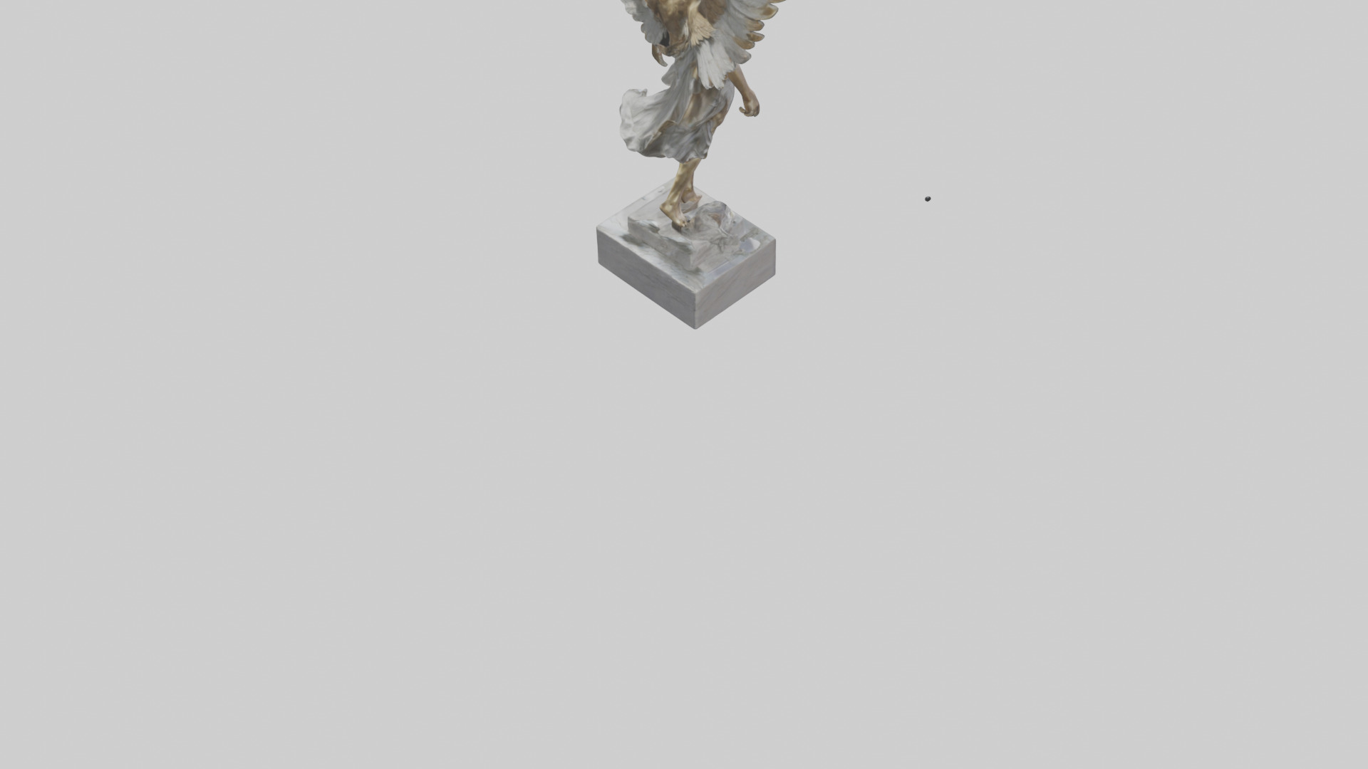 Icarus statue model Low-poly 3D model_5