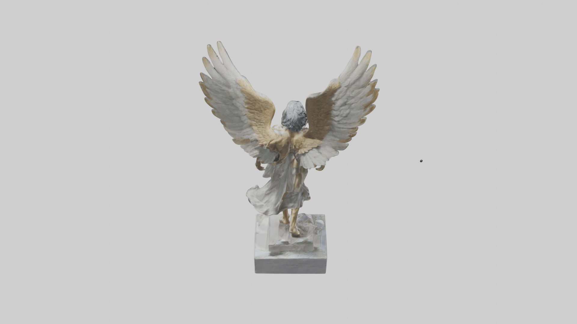 Icarus statue model Low-poly 3D model_15