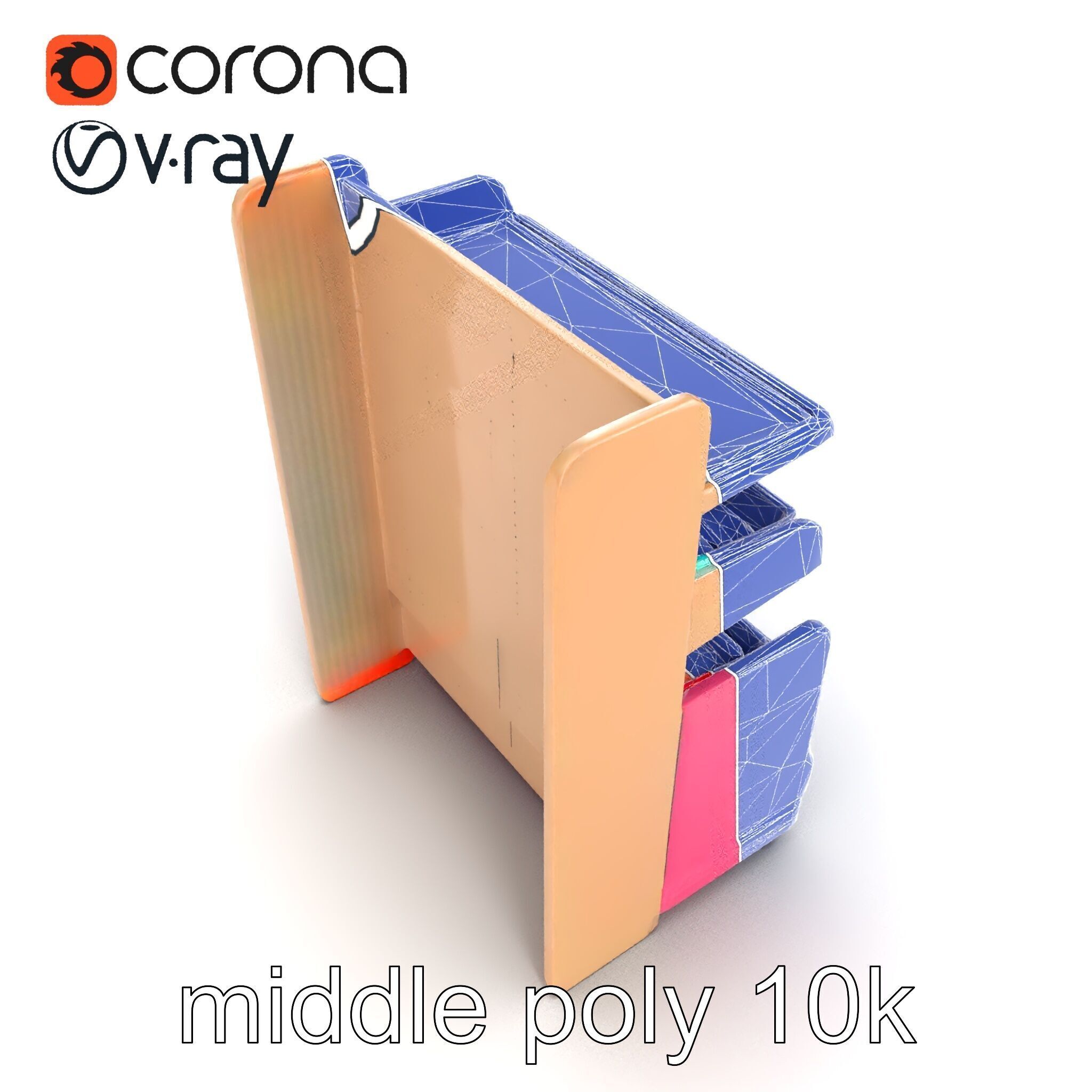 Kid-friendly Supermarket Shelf Unit model pack Low-poly 3D model_24