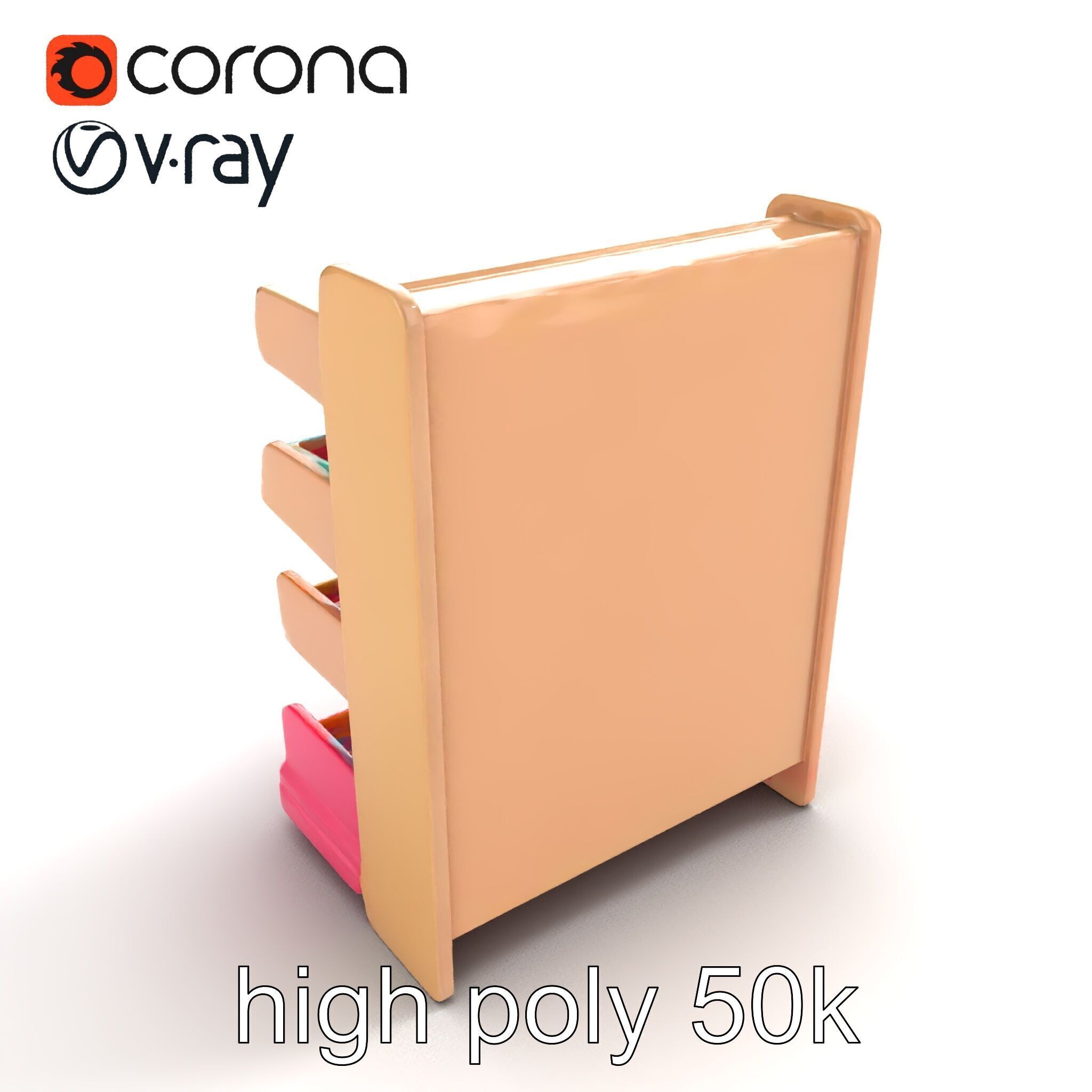 Kid-friendly Supermarket Shelf Unit model pack Low-poly 3D model_9