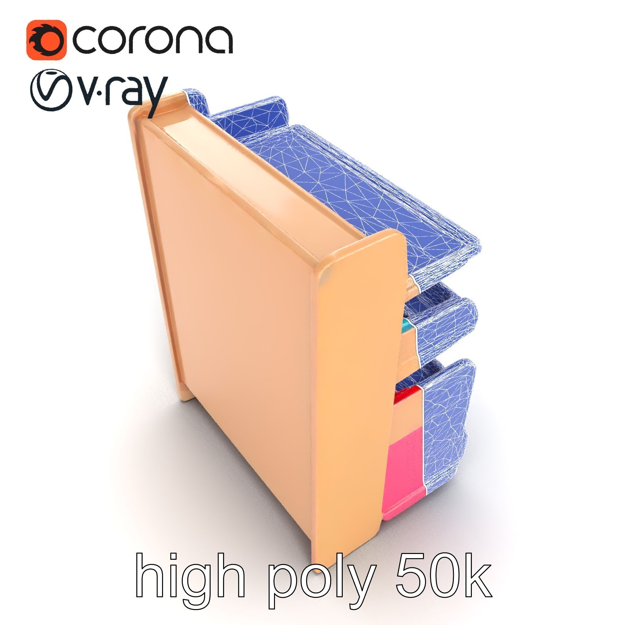 Kid-friendly Supermarket Shelf Unit model pack Low-poly 3D model_13